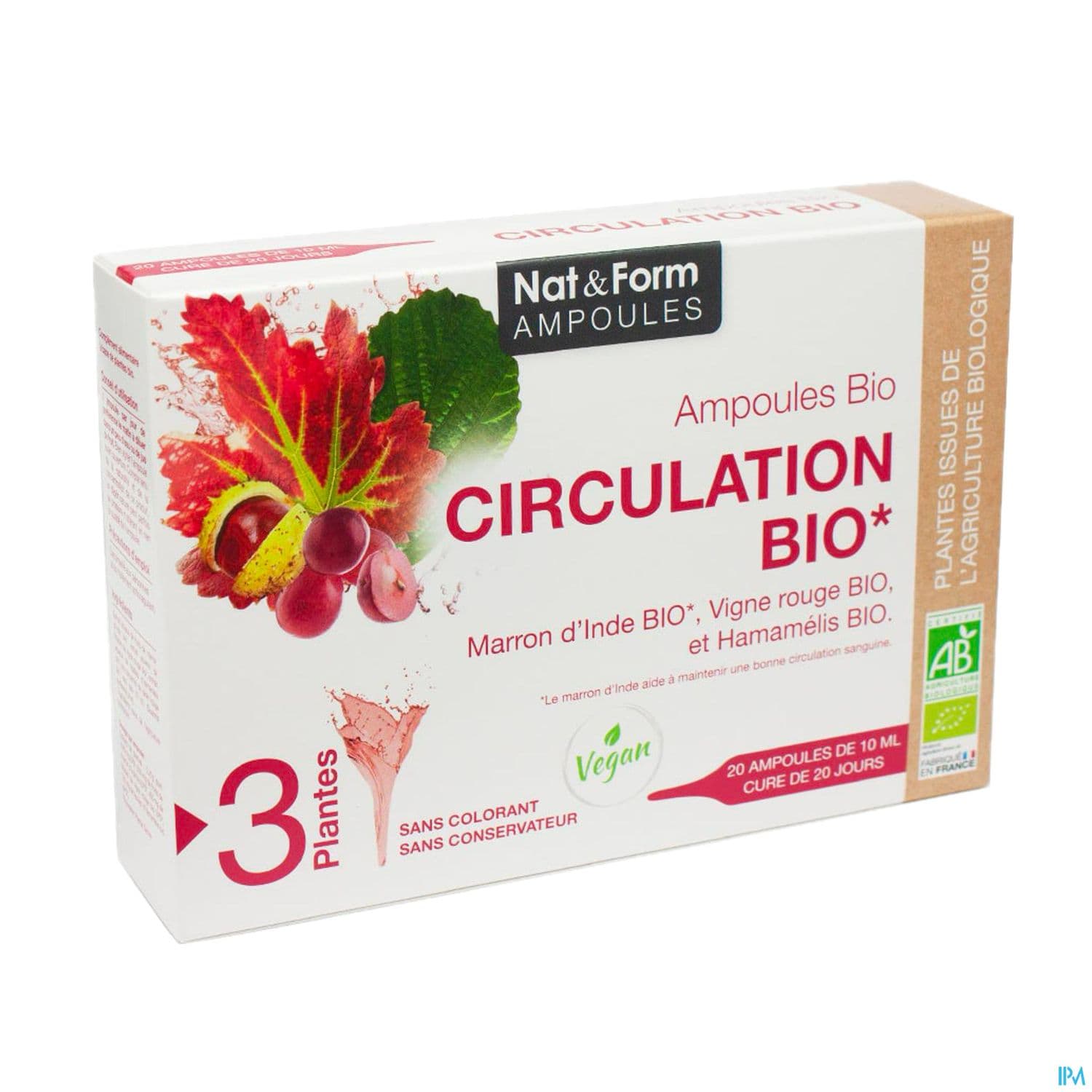 Nat Et Form Ampoule Circulation Bio 10ml 20
