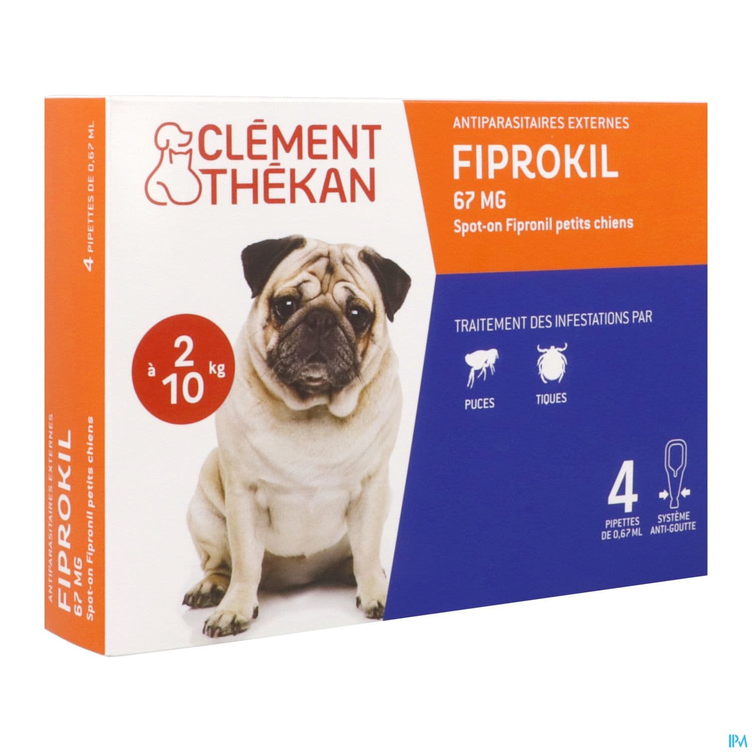 Clement Thekan Fiprokil Spot On Chien 2/10kg X4 — Pharmacie Pharmavance Beaubourg