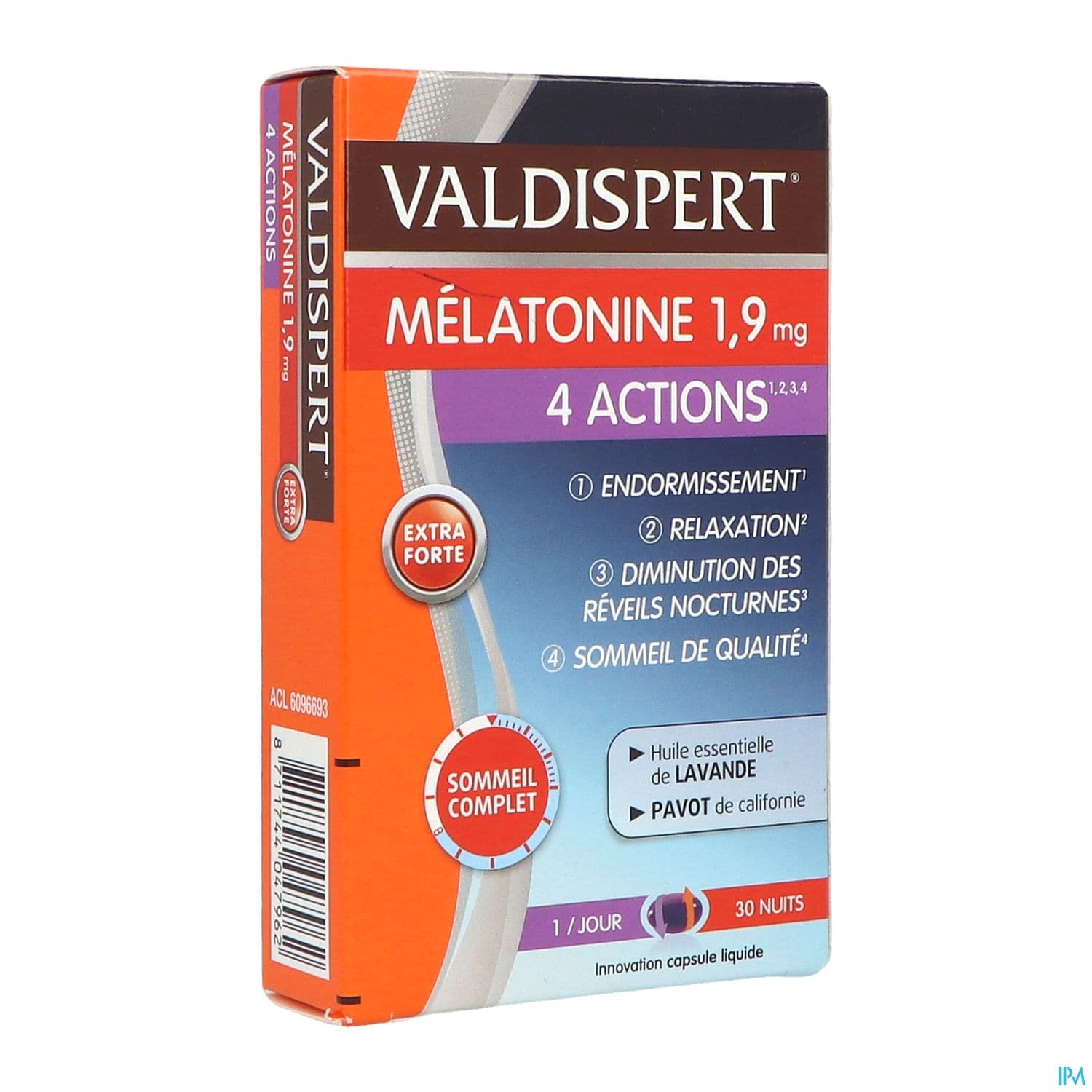 Valdispert Melatonine 1mg9 4 Actions Comprime 30