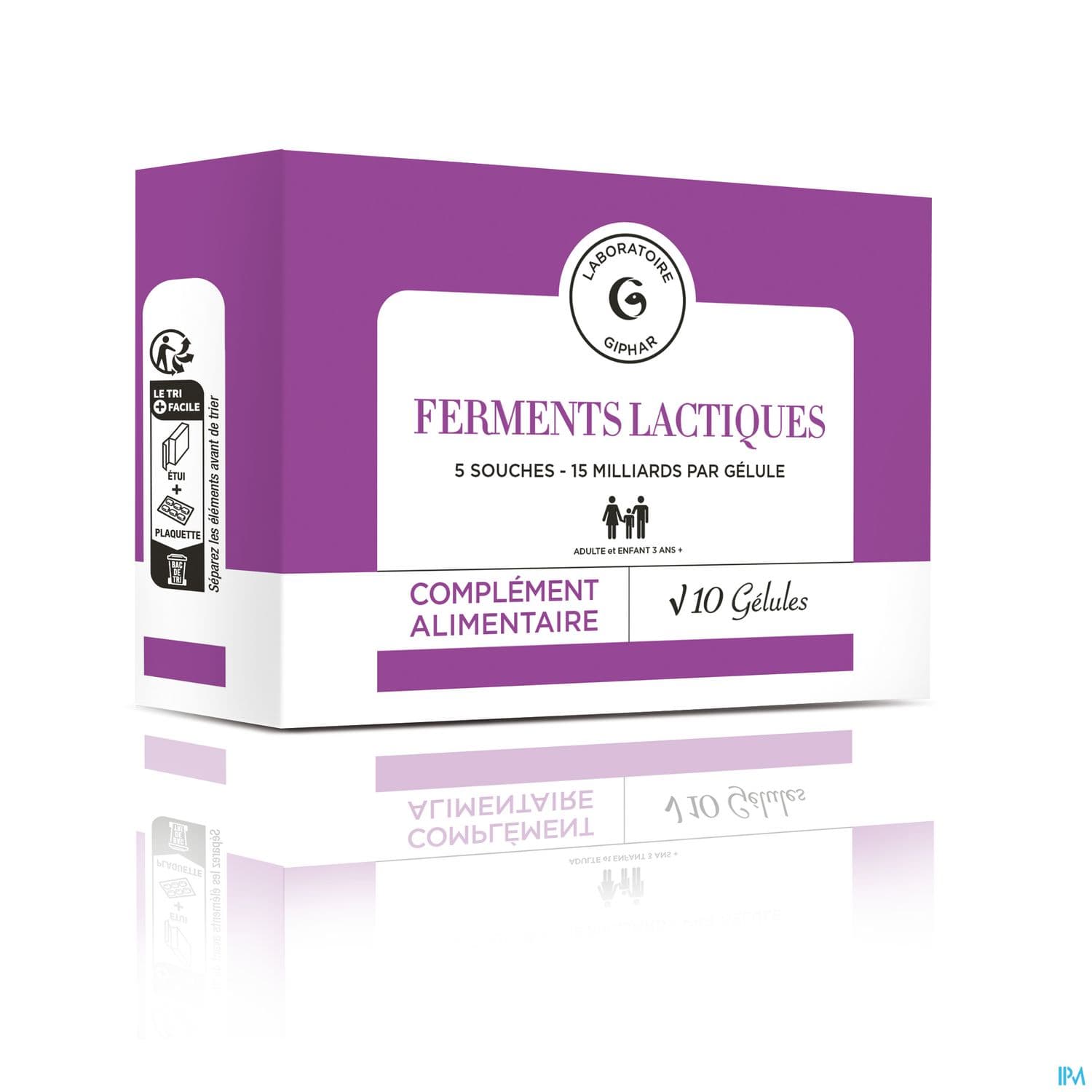 GIPHAR FERMENT LACTIQ GELULE 10