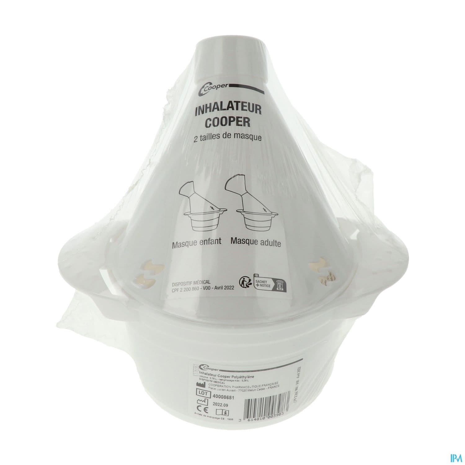 Cooper Inhalateur Plastique Blanc Bleu