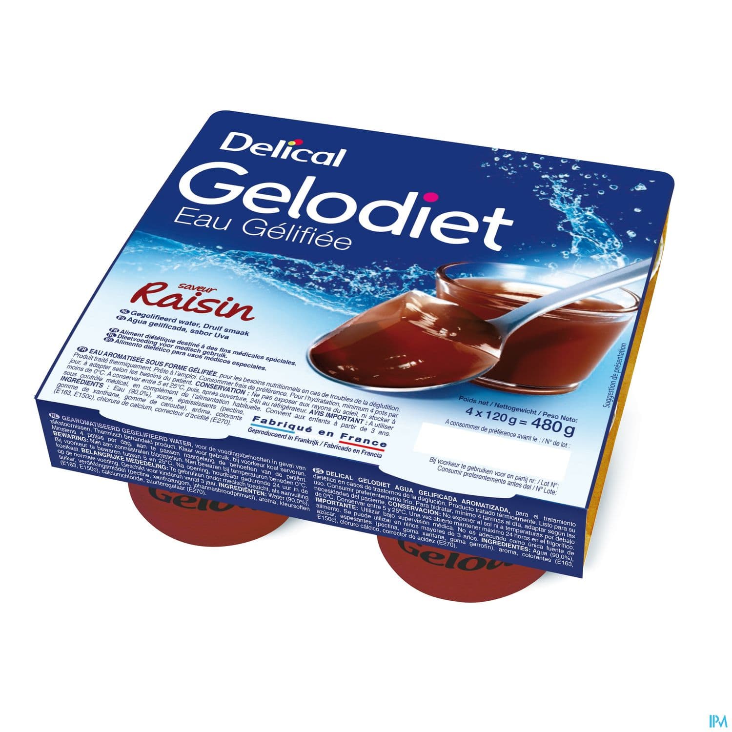 DELICAL GELODIET EAU GEL RAIS120X4