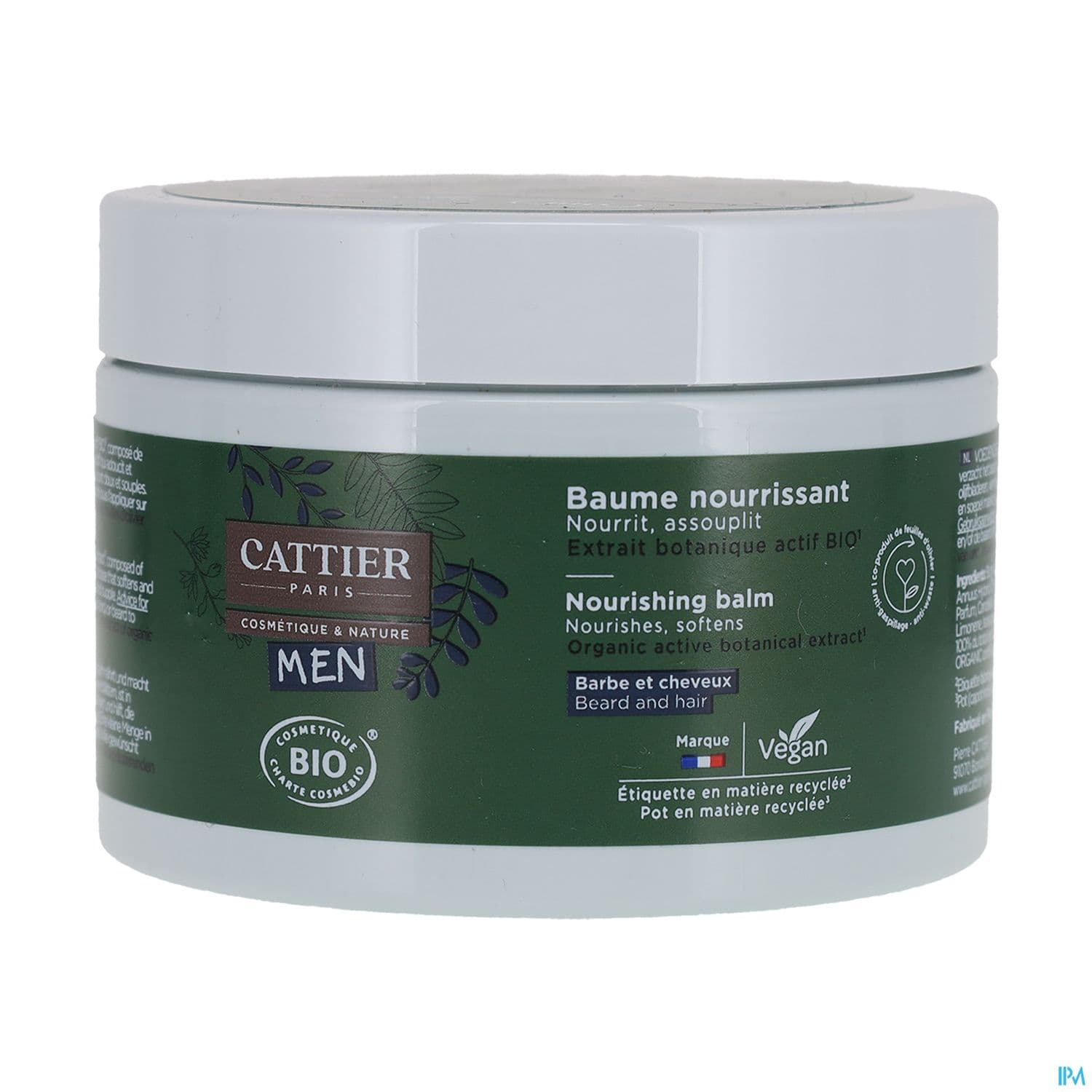 Cattier Men Baume Nourrissant Barbe Cheveux Bio 90g