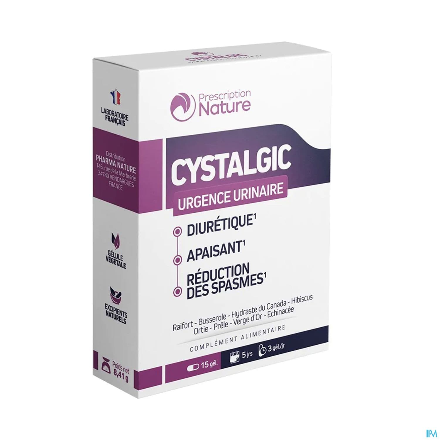 Prescription Nature Cystalgic Gelule 15