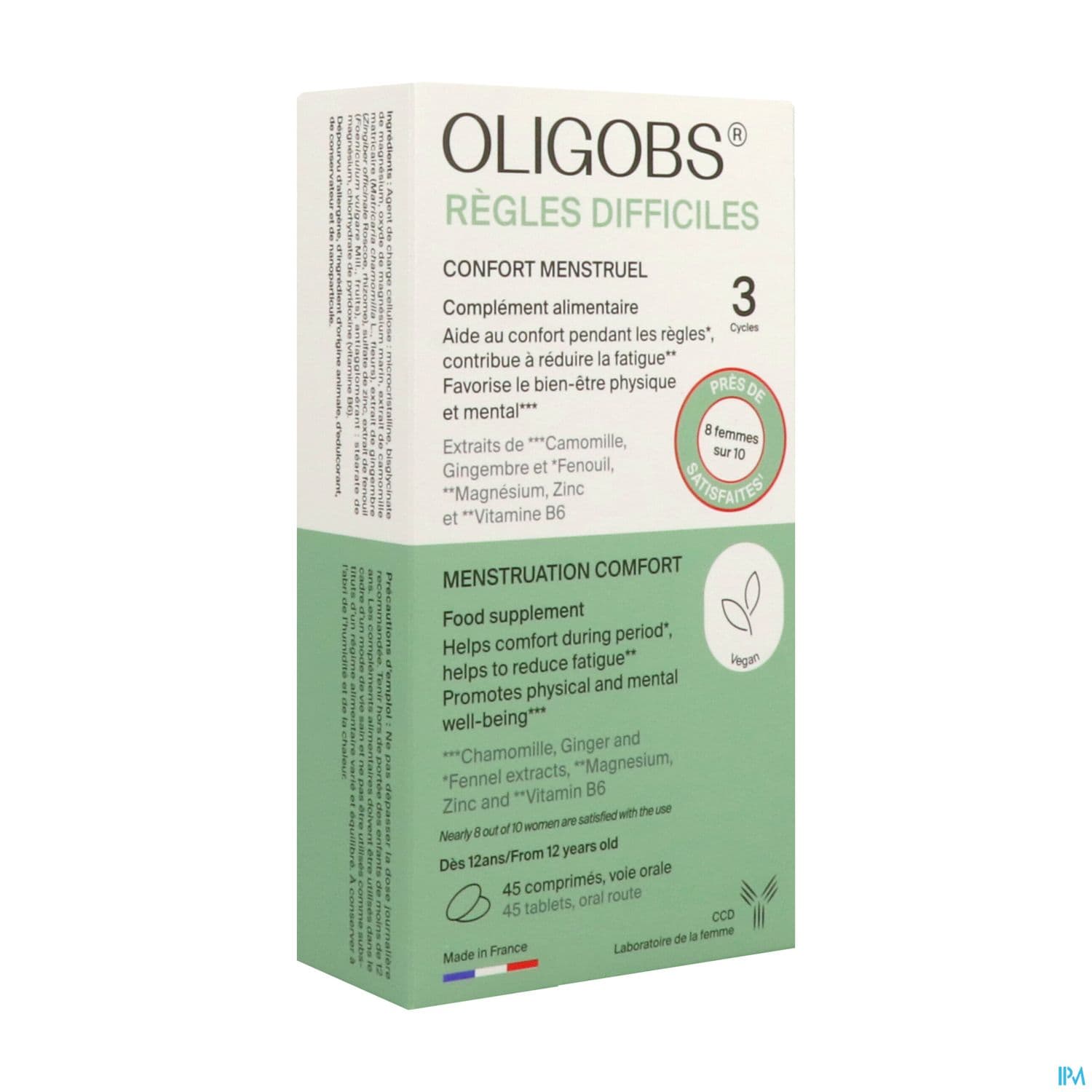 Oligobs Regles Difficiles 3 Cycle Comprime 45