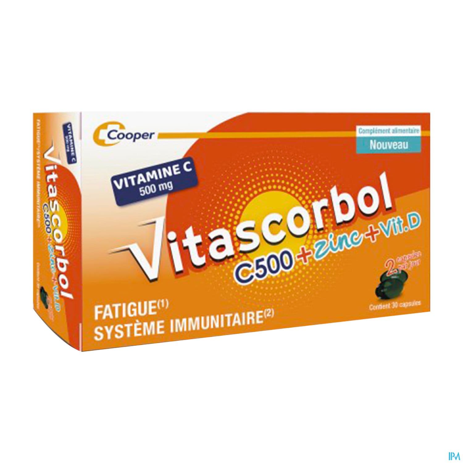 Cooper Vitascorbol Vitamine C500 + Zinc + Vitamine D Capsule 30