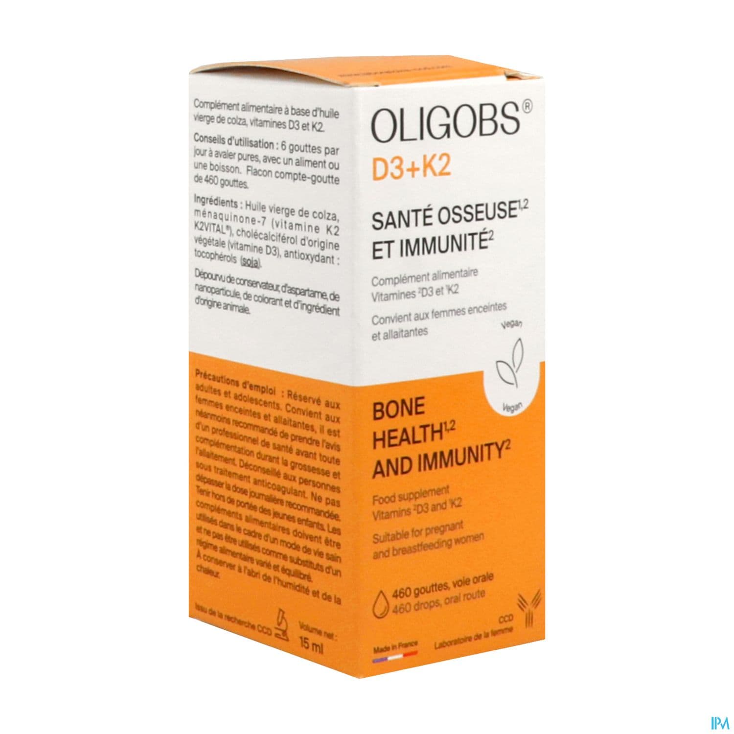 OLIGOBS D3+K2 FLACON GTTE 15ML