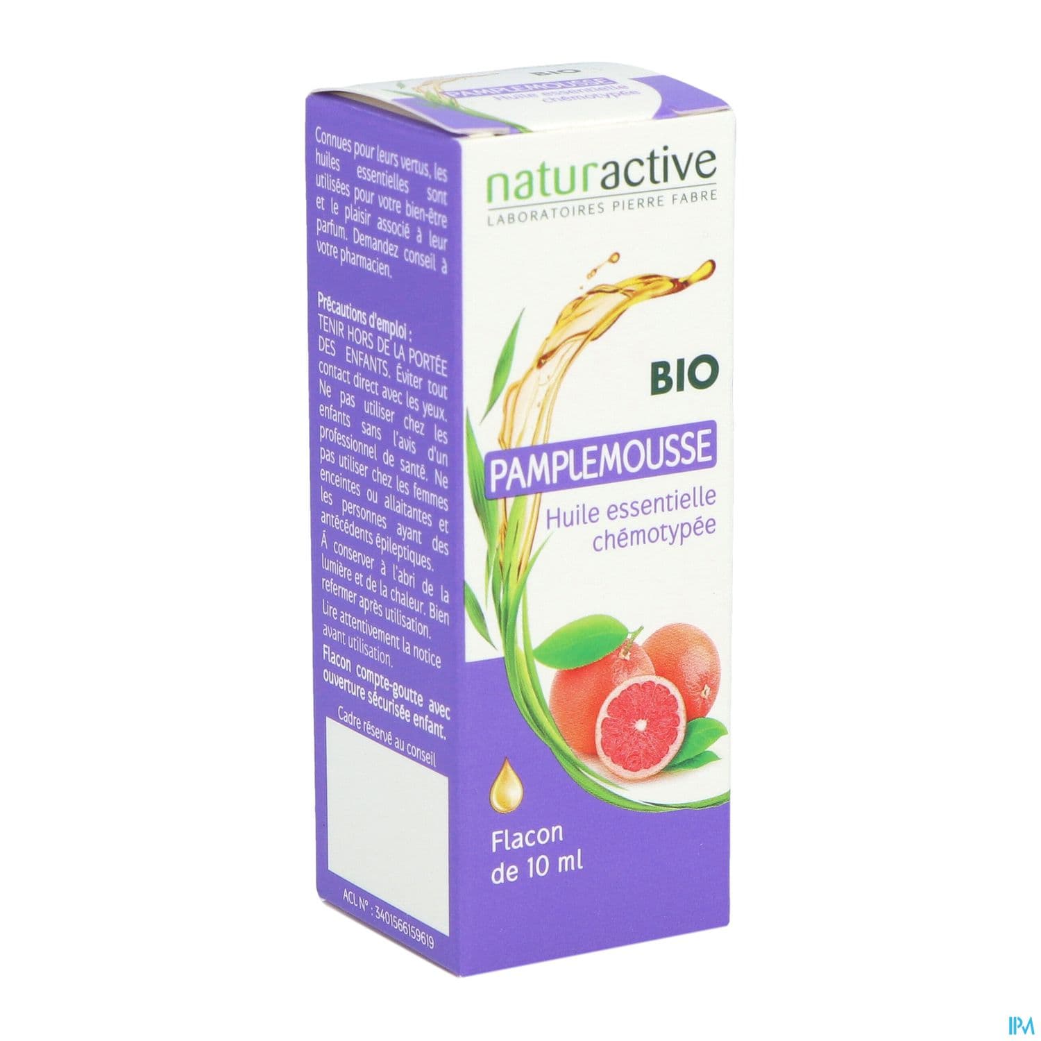 Naturactive Huile Essentielle Bio Pamplemousse 10ml