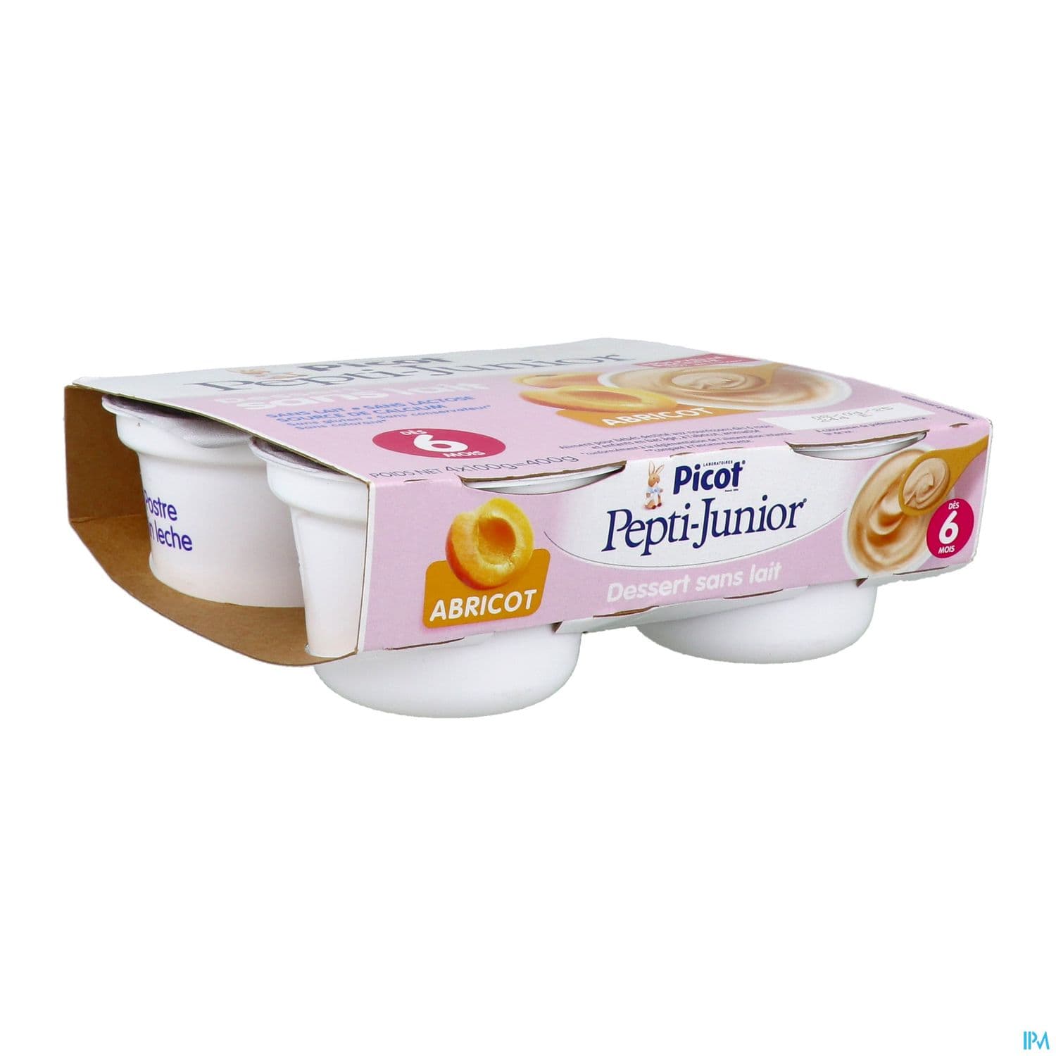 Picot Dessert Sans Lait Pepti Junior Abricot 100g X4