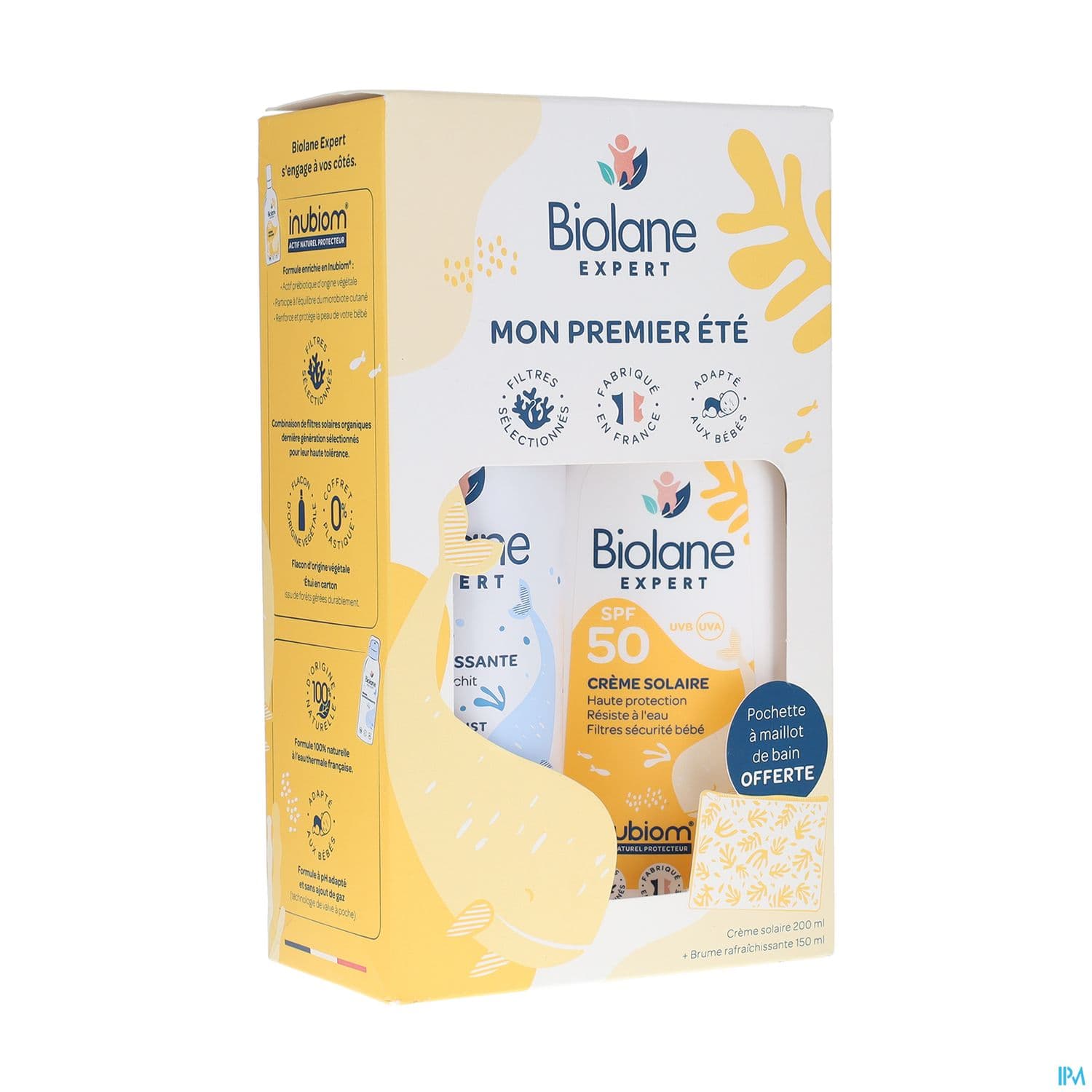 Biolane Expert Coffret Solaire Creme Solaire 200ml + Brume Rafraichissante + Pochette Maillot Bain