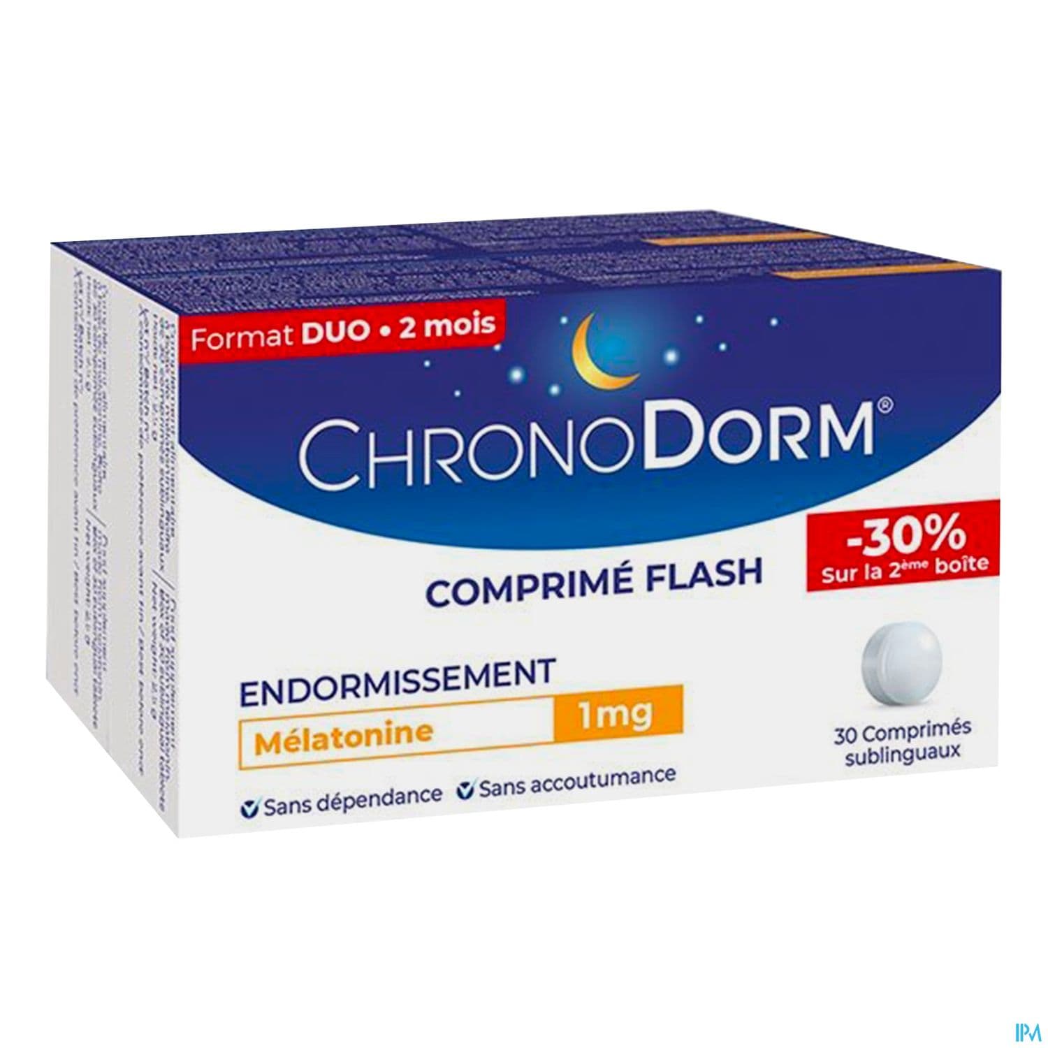Chronodorm Melatonine Flash 1mg Comprime Sublingual 30 X2