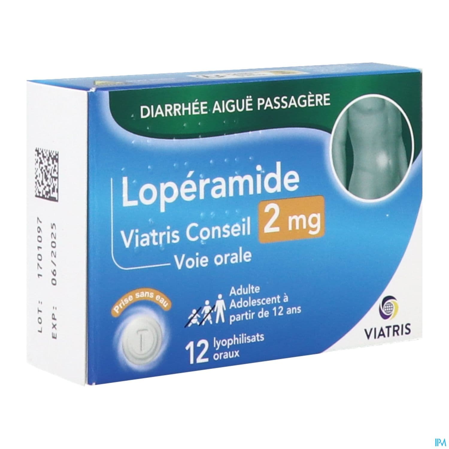 LOPERAMIDE VTS CONSEIL 2MG LYOC 12