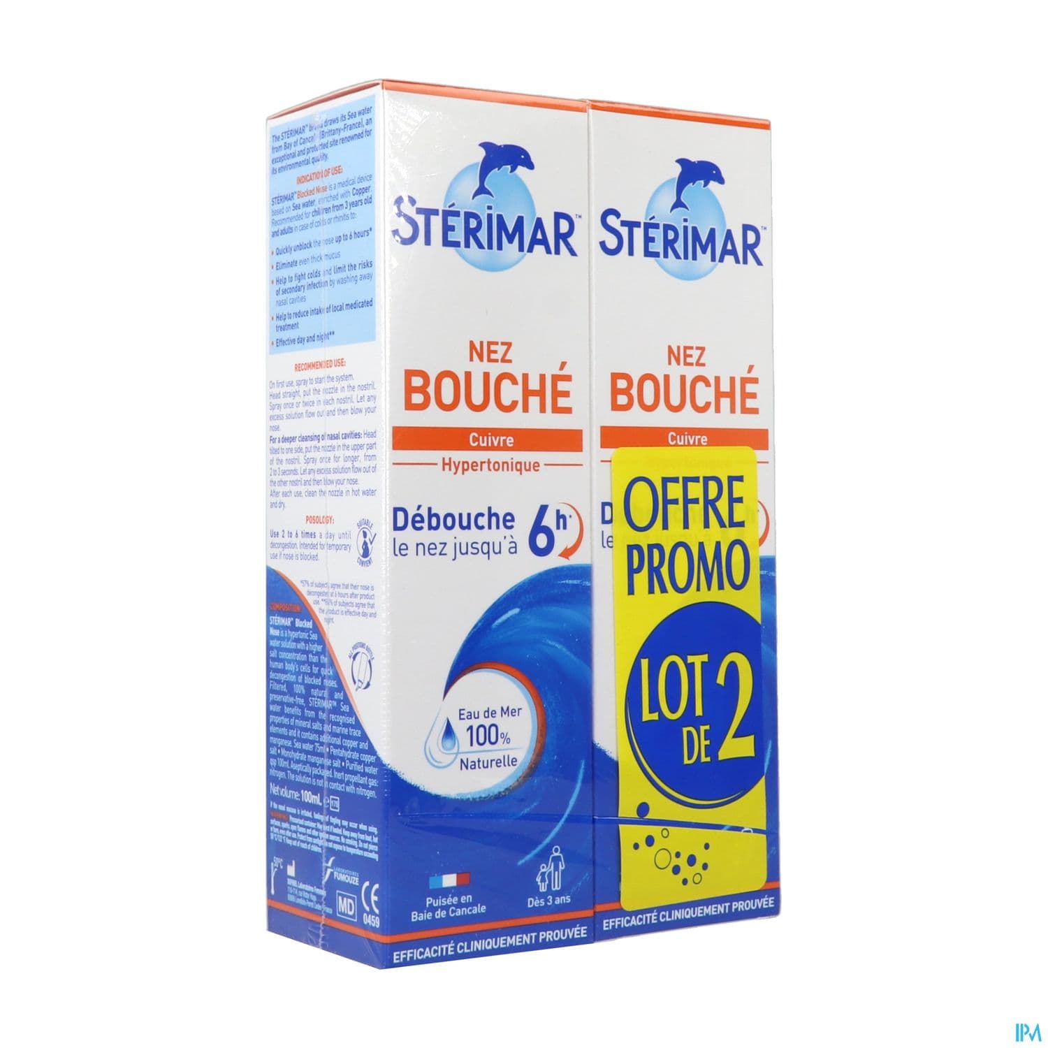 STERIMAR BEBE NEZ BOUCHE 100MLX2