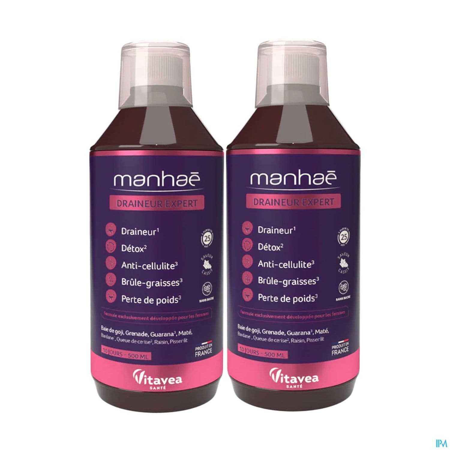 Vitavea Manhae Draineur Bruleur Solution Buvable 500ml X2