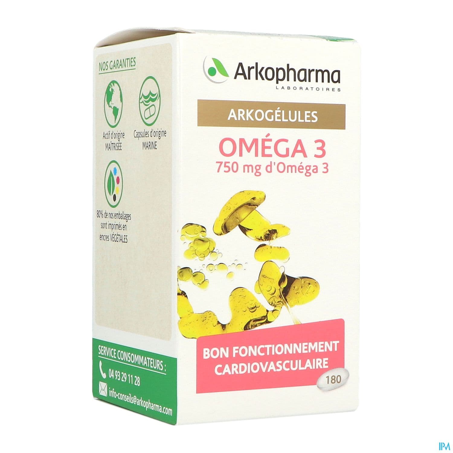 Arkopharma Arkogelules Omega 3 Origine Marine Capsule 180