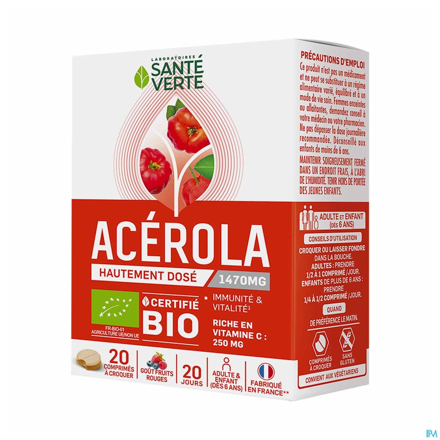SANTE VERTE ACEROLA 1470 BIO CPR20