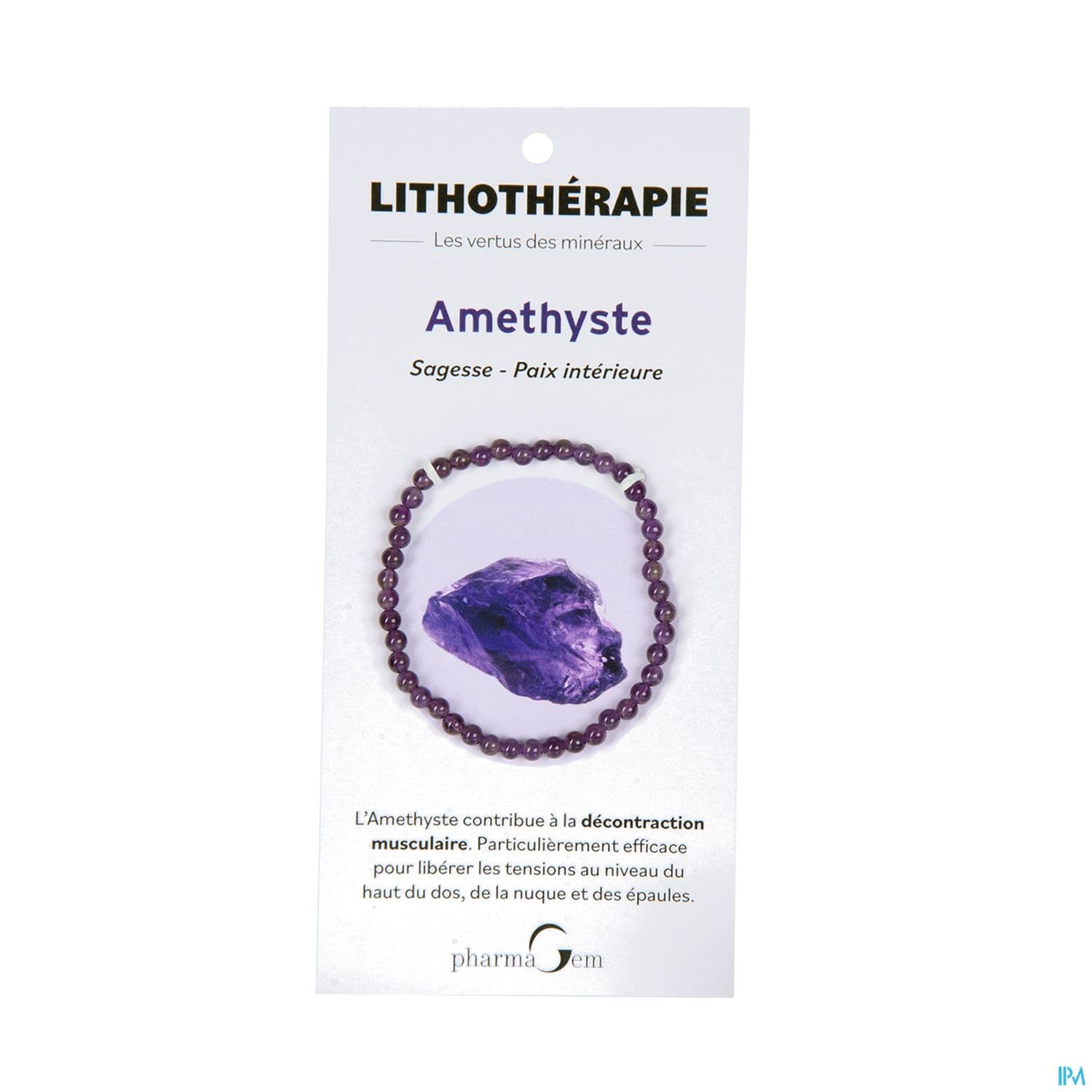 Bracelet de lithothérapie en Améthyste - 4 mm — Pharmacie Europe Poitiers