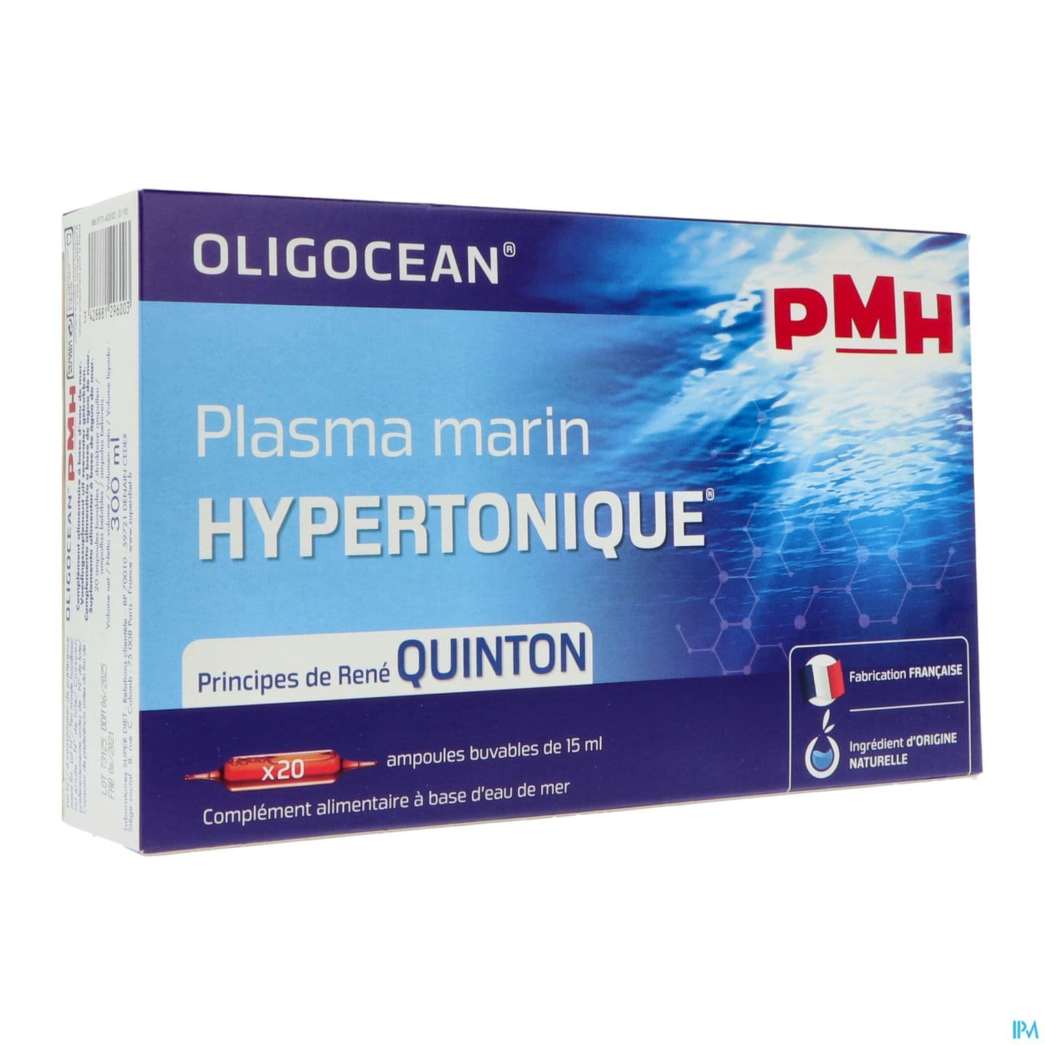 Oligocean Pmh Plasma Marin Hypertonique Ampoule 15ml 20