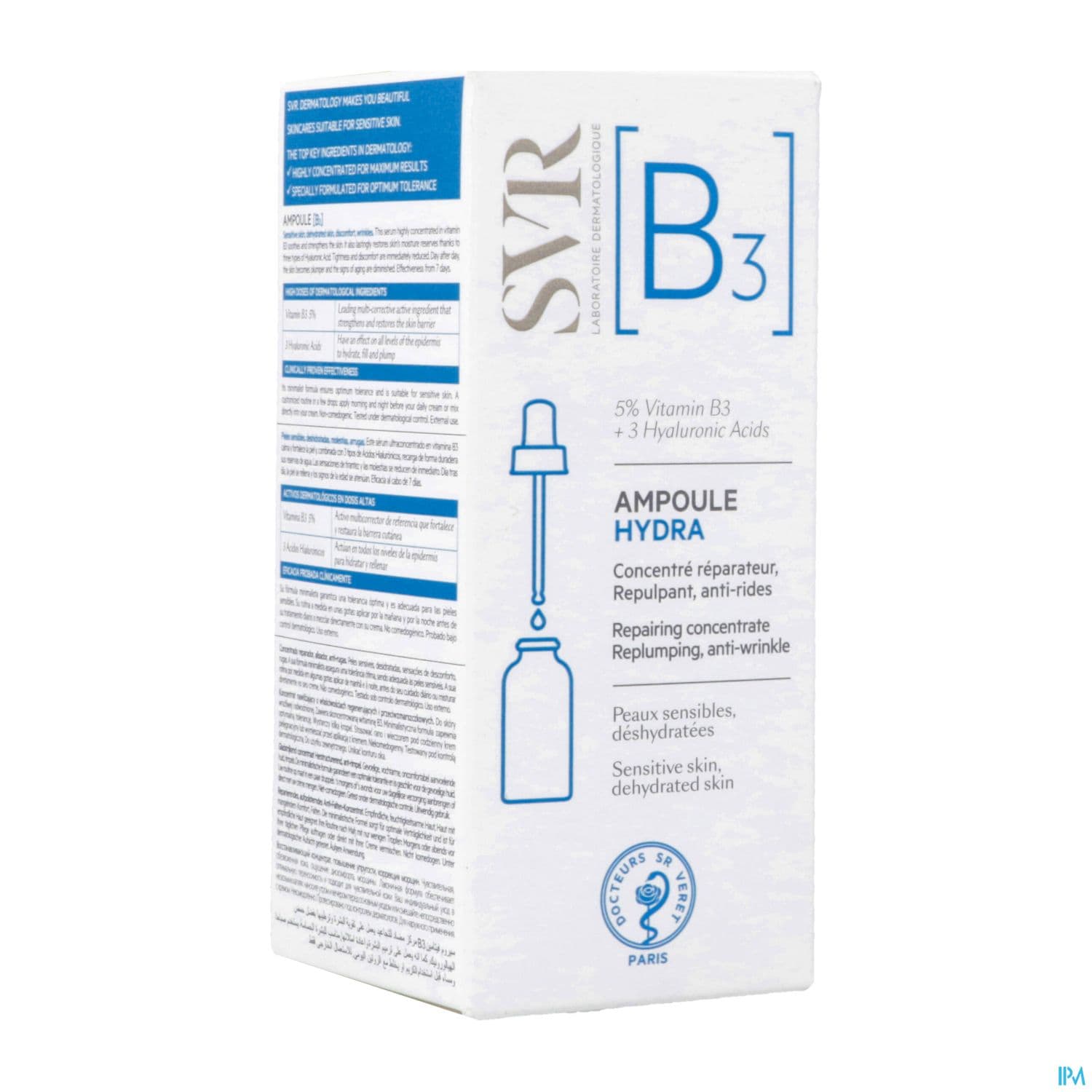 SVR AMPOULE B3 HYDRA 30ML — Pharmacie Lafayette Bordeaux