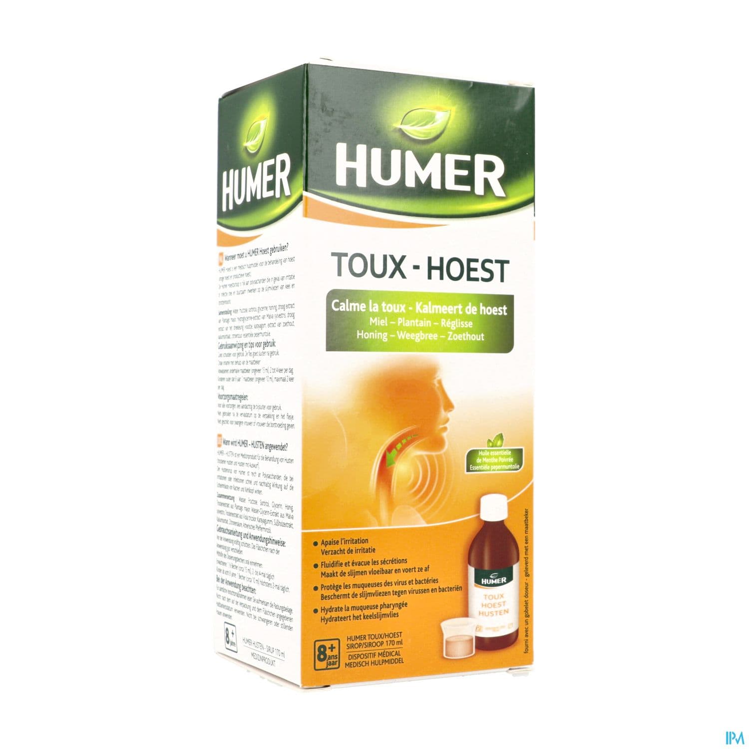 HUMER TOUX MIEL/PLANT/REG SP 170ML