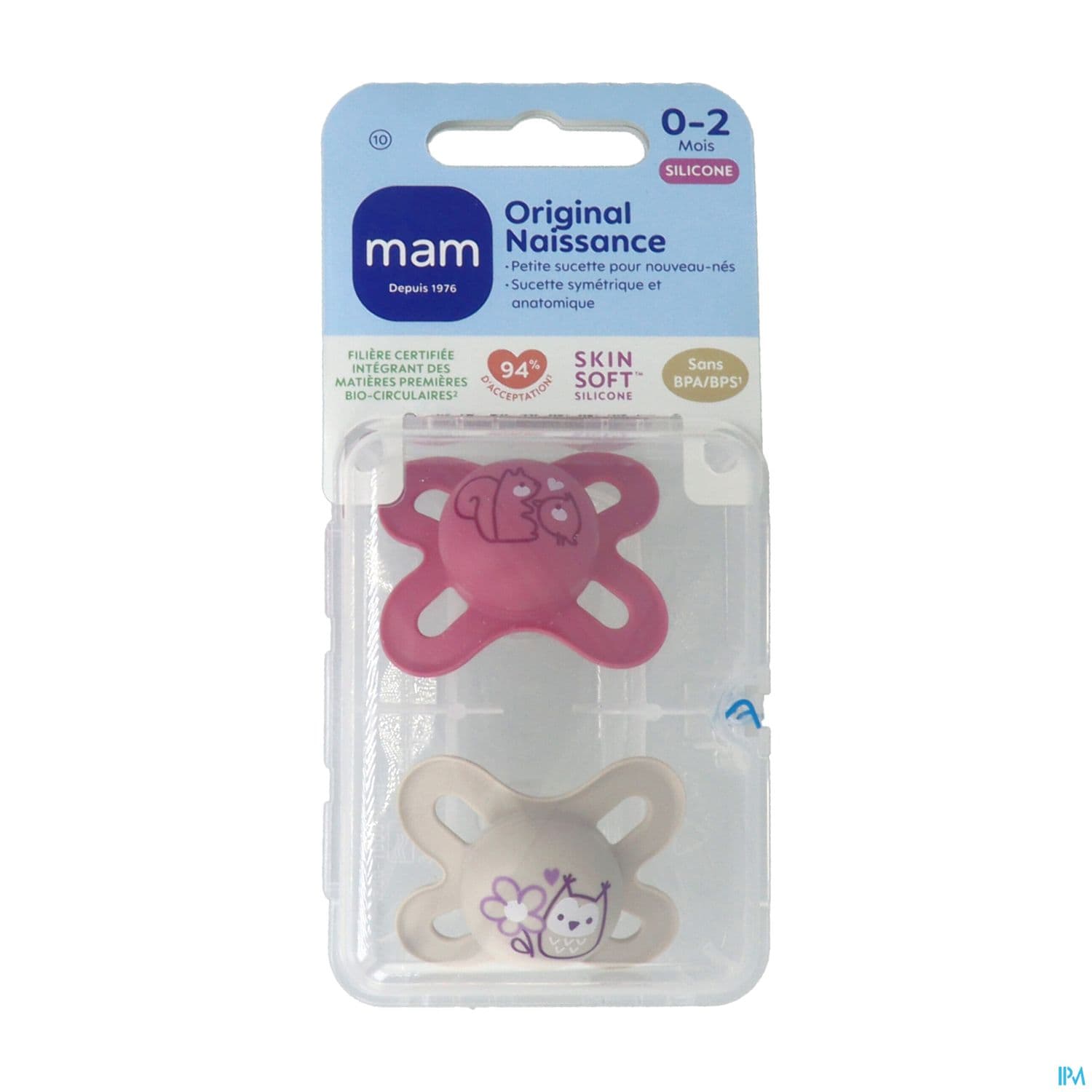 SUCET MAM ORIGIN NAISS SIL 0-2M X2