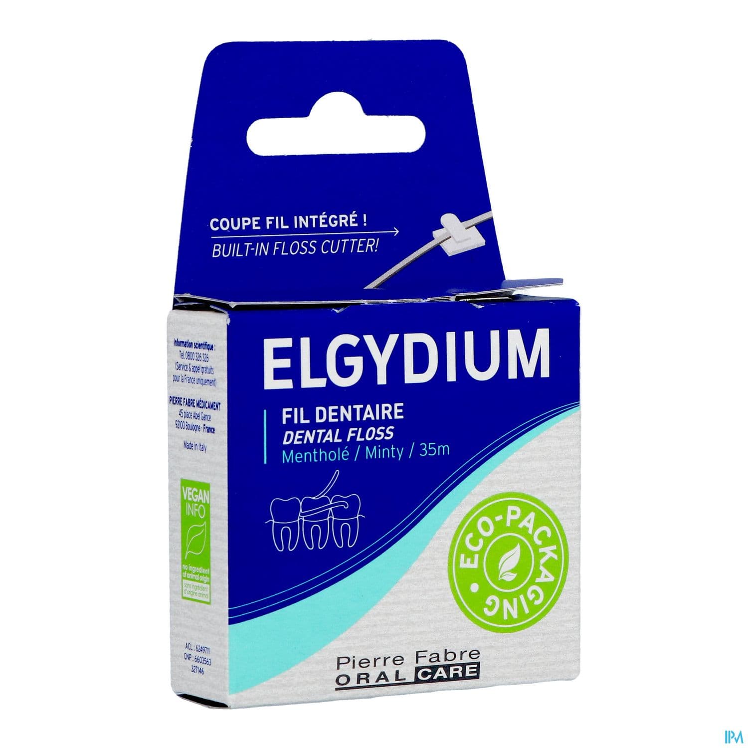 Elgydium Fil Dentaire Cire Menthole 35m