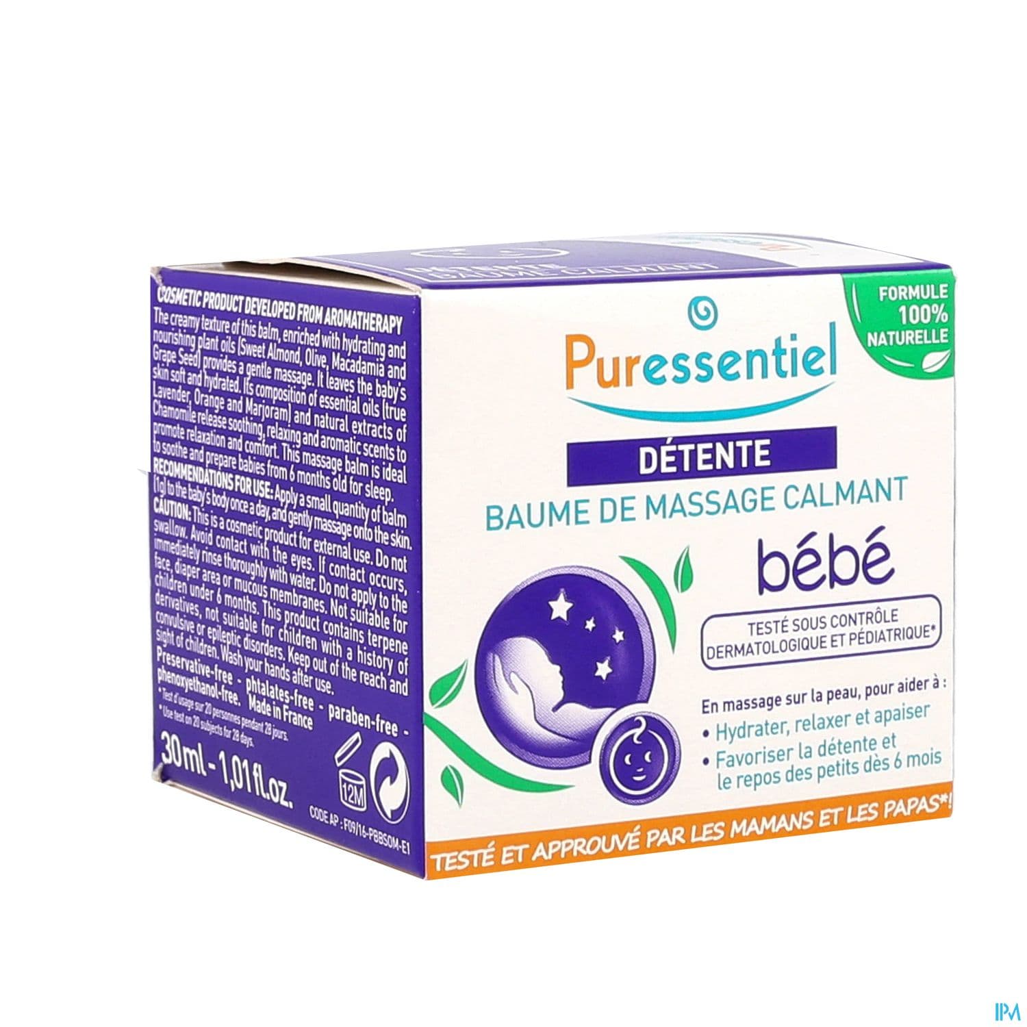 Puressentiel Baume De Massage Calmant Bebe Detente Aux 3he 30ml