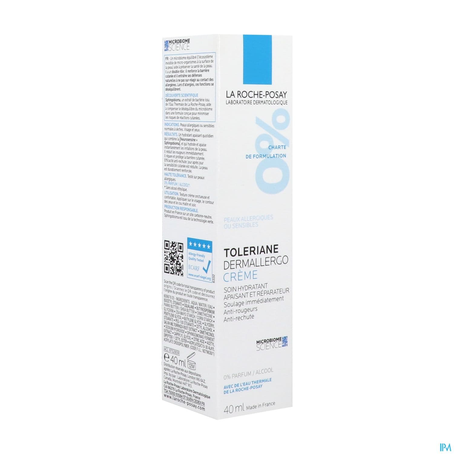 La Roche Posay Toleriane Dermallergo Creme Soin Hydratant Apaisant Et Reparateur 40ml