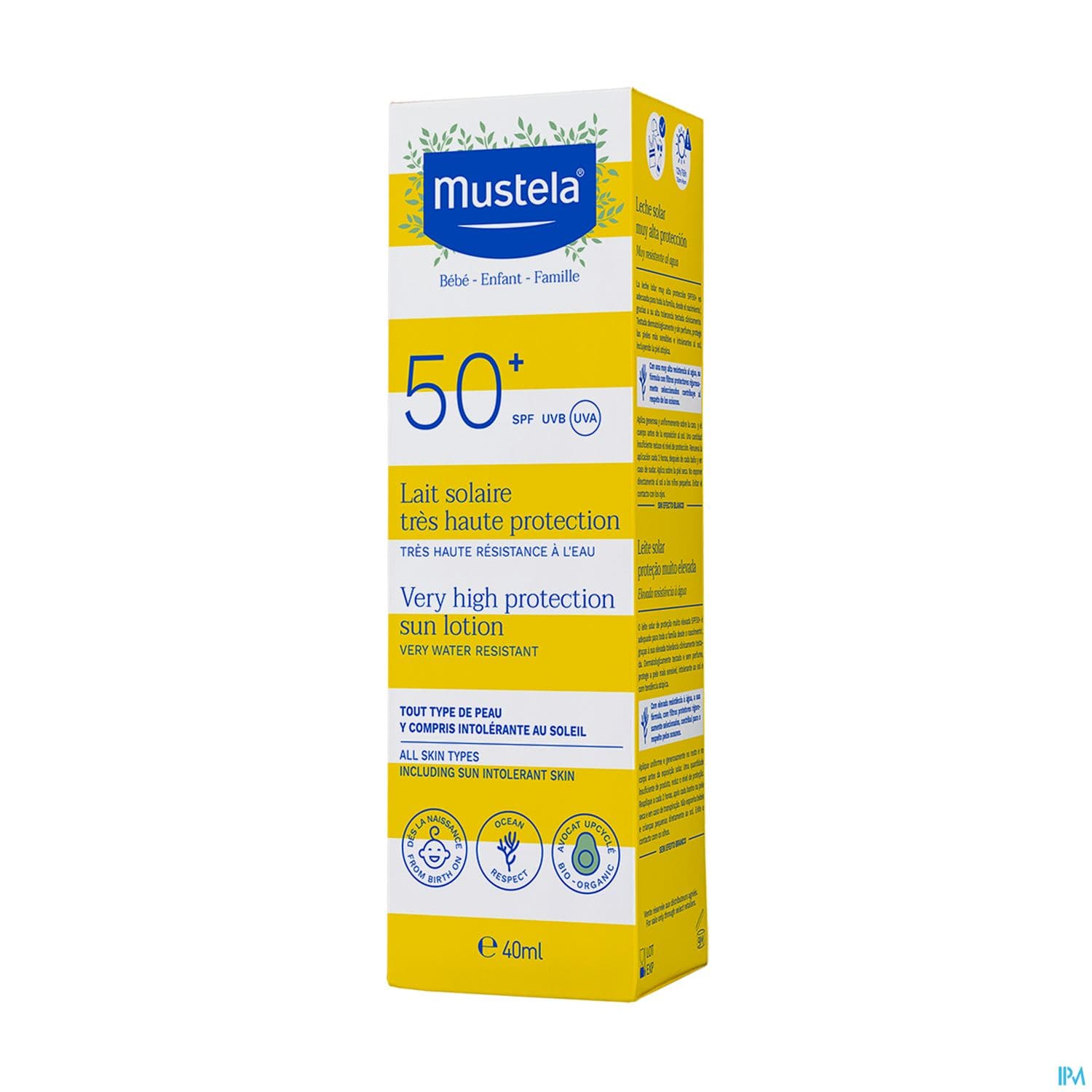 MUSTELA SOLAIRE LAIT SPF50+ 40ML