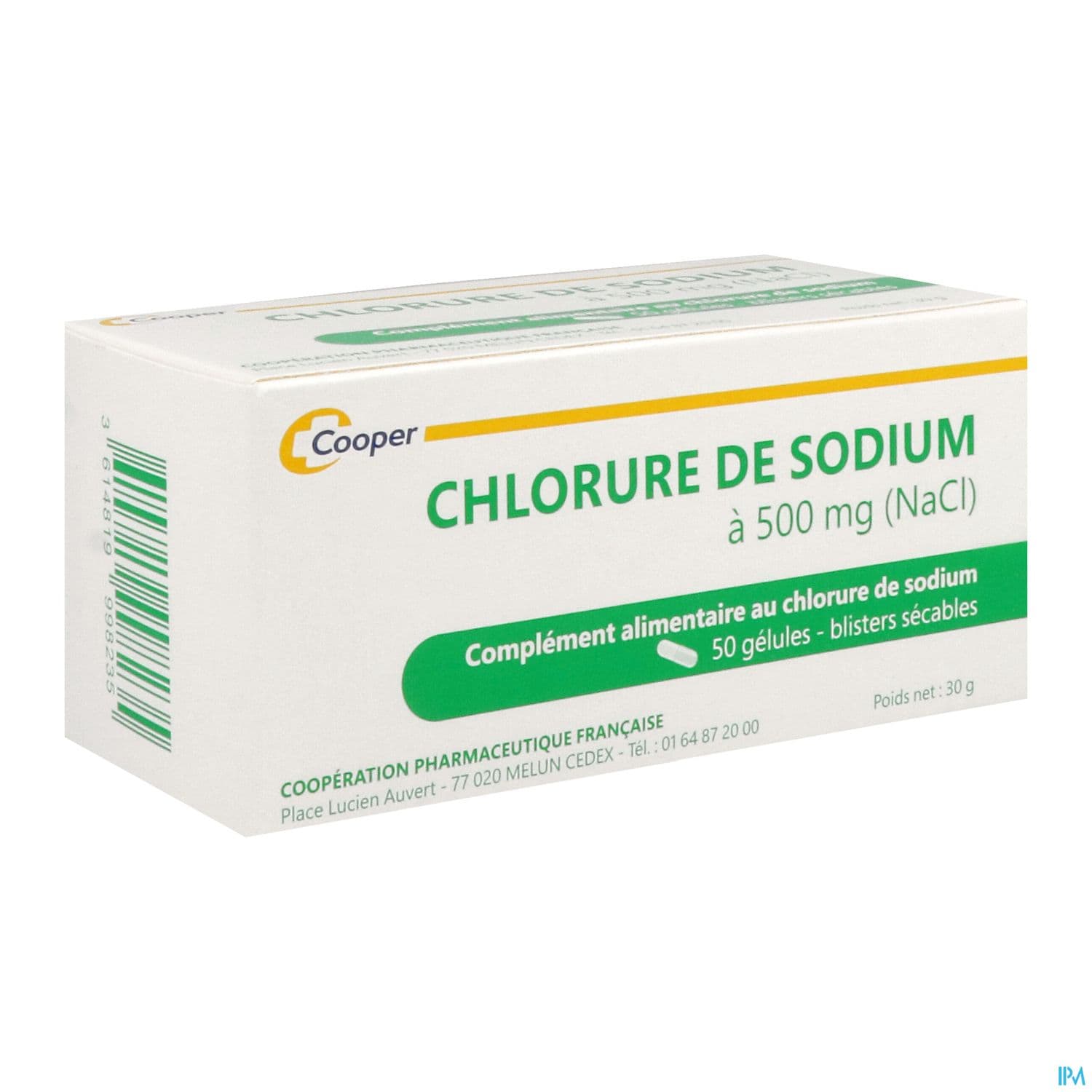 COOPER CHLORURE SODIUM 500MGGELU50