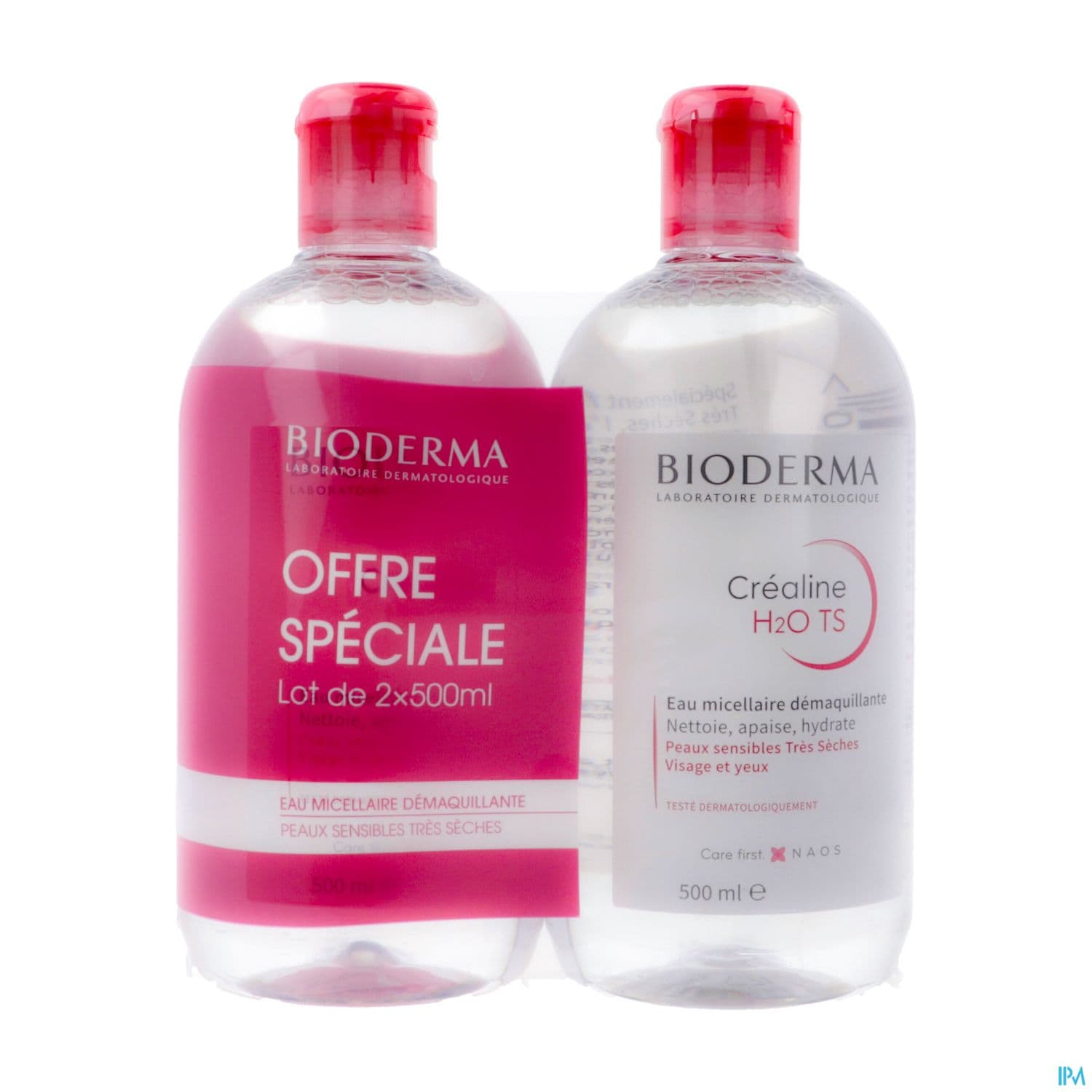 Bioderma Crealine Ts H2o Eau Micellaire Demaquillante 500ml X2