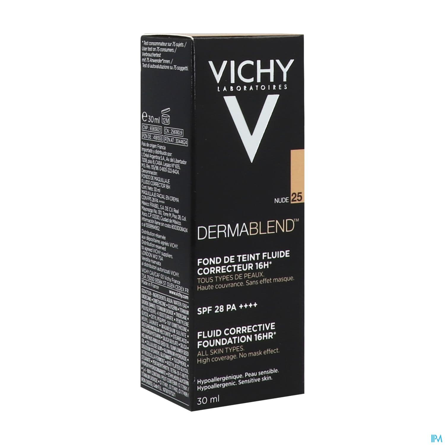 Vichy Dermablend Fluide Fond De Teint Correcteur 25 Nude 30ml