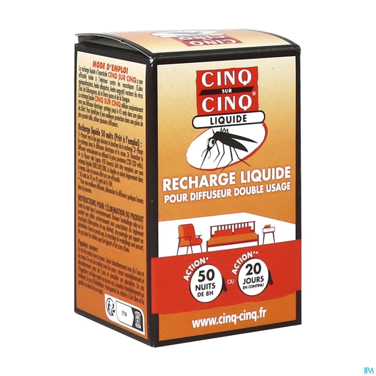 Cinq Sur Cinq Recharge Diffuseur Double Usage Liquide 35ml