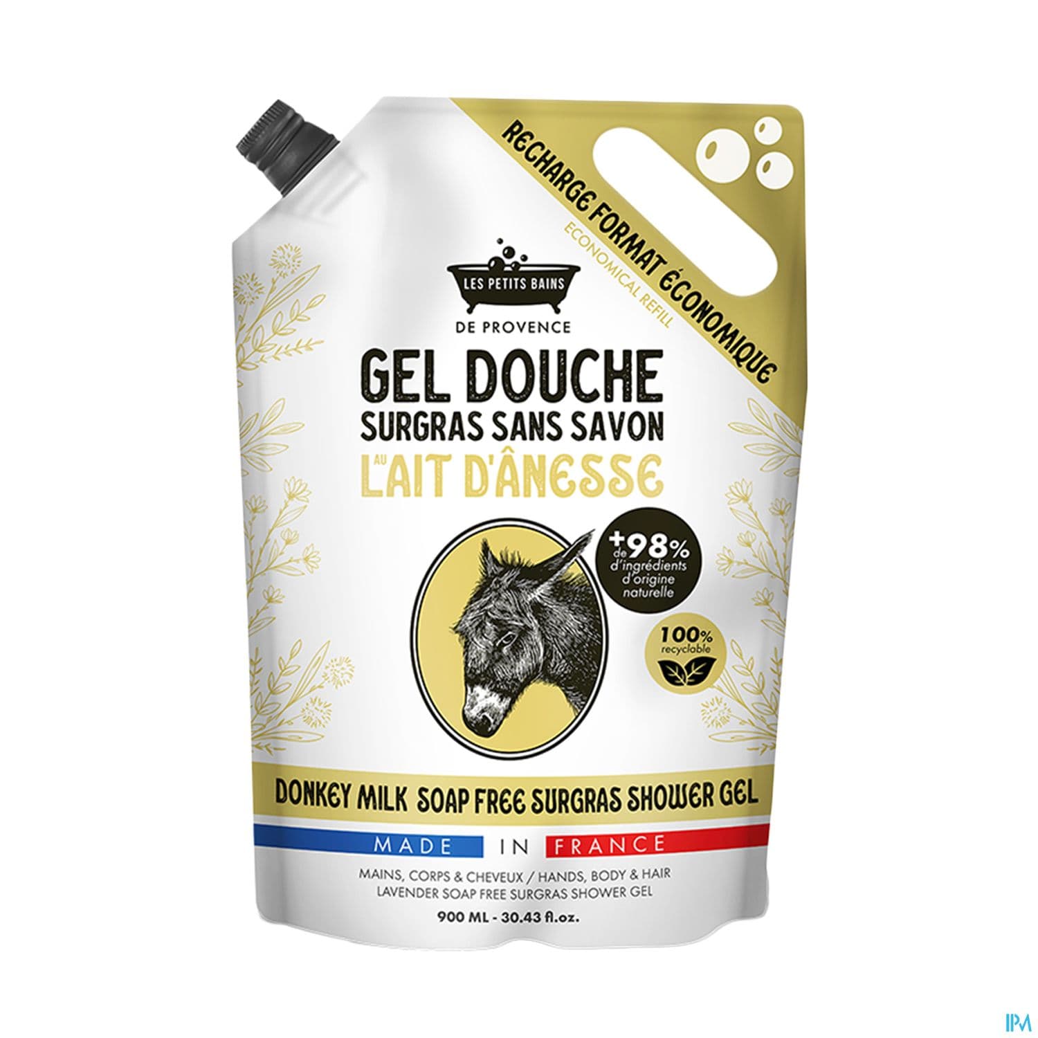 Les Petits Bains De Provence Gel Douche Lait D'anesse 900ml Recharge — Pharmacie du Boulevard - Chalon-sur-Saône