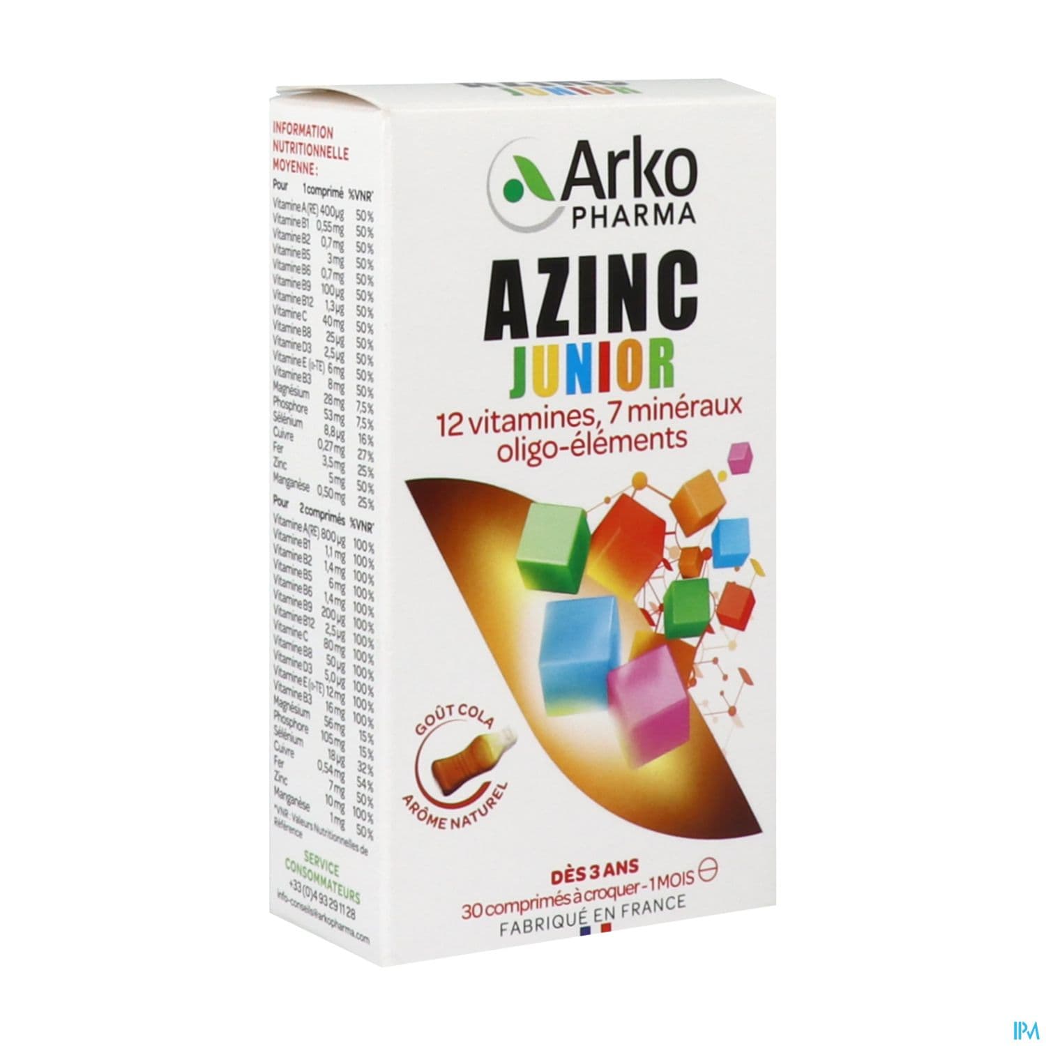 AZINC VITALITE JUNIOR COLA CPR 30