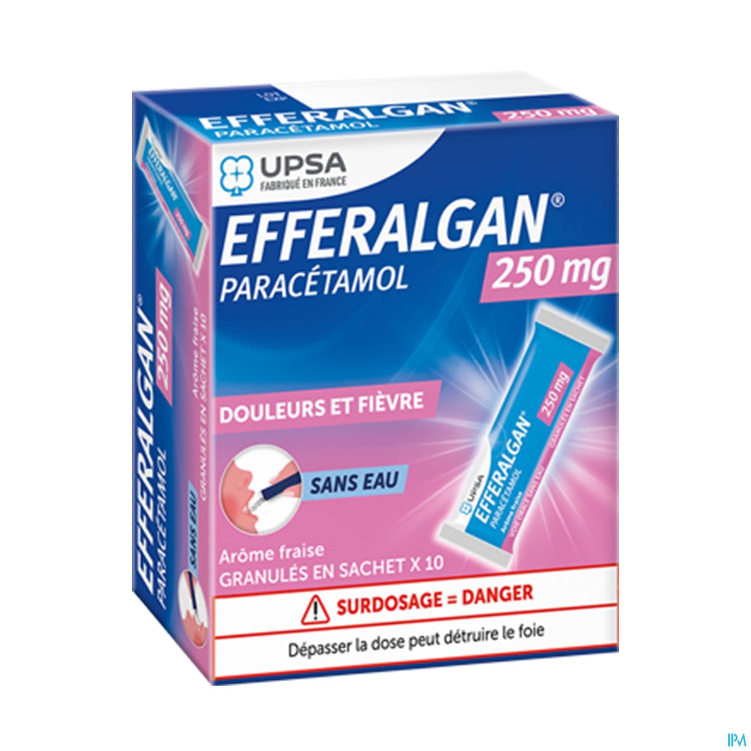 Efferalgan 250mg Fraise Granules Sachet 10