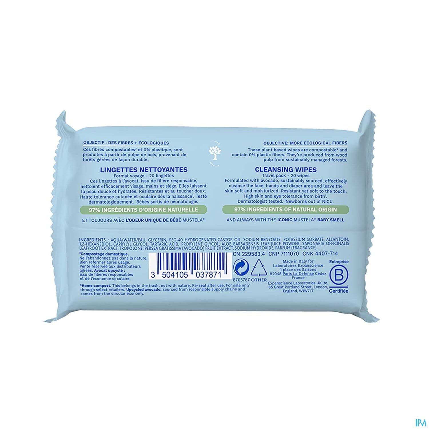 MUSTELA BB LINGETT NETT PARF X20 — Pharmacie porte de la villette