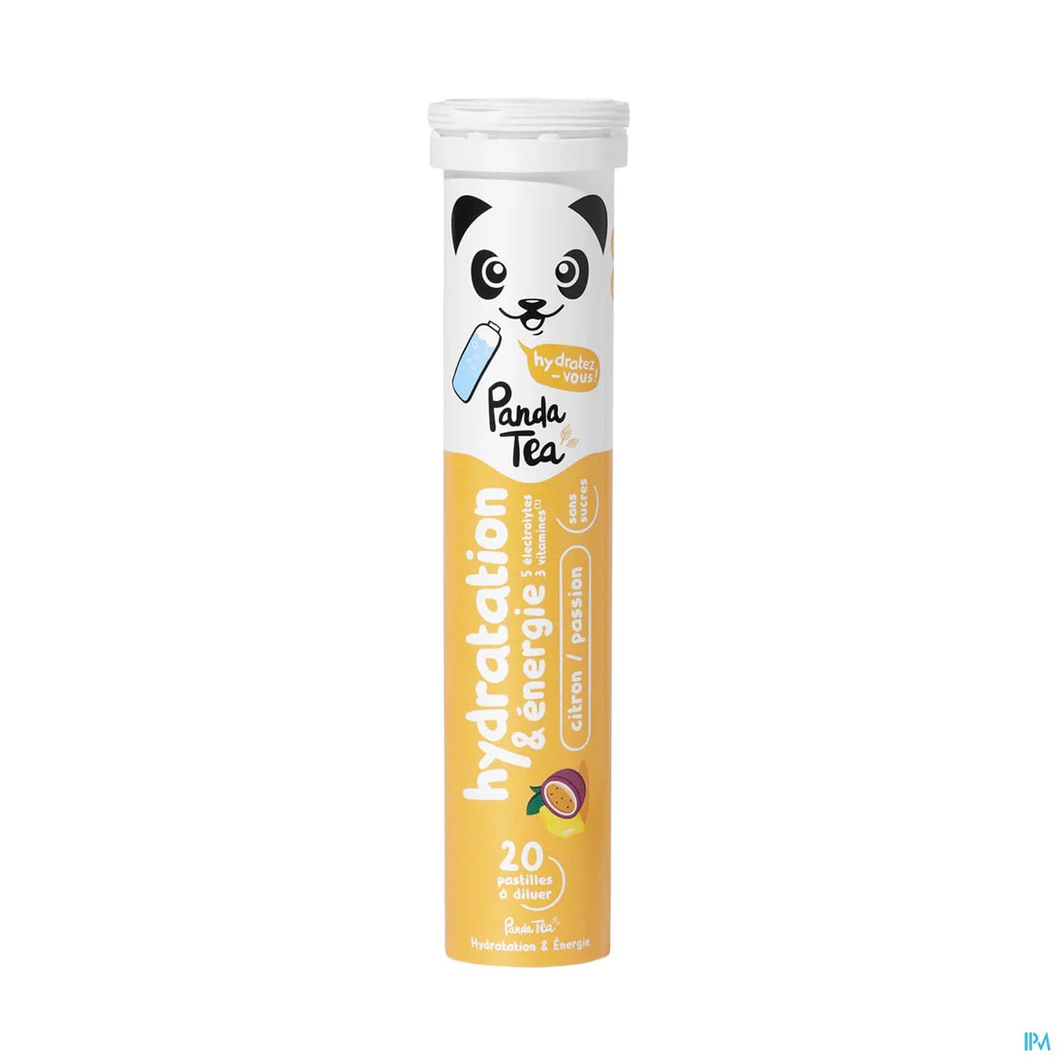 Panda Tea Hydratation Energie Pastille Effervescente Citron Passion 20