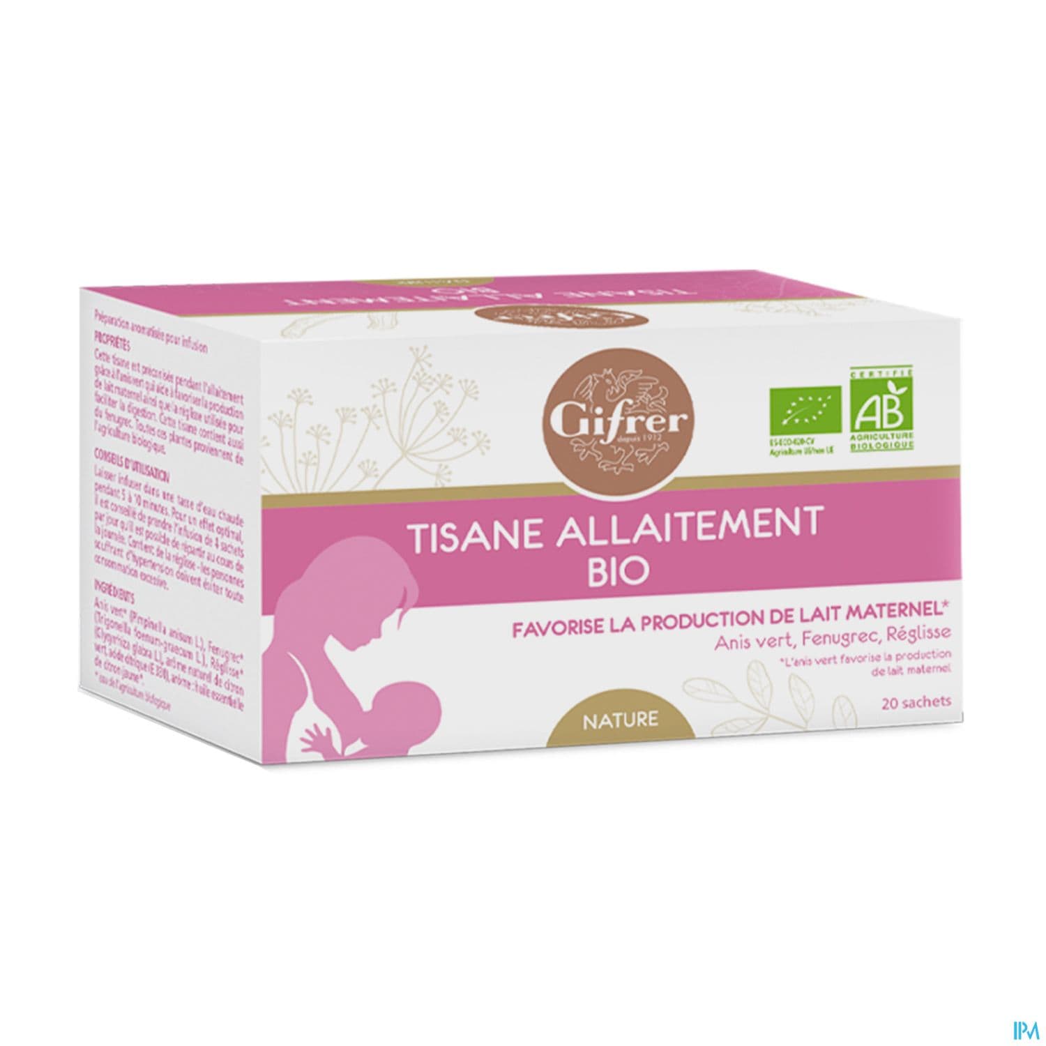 Gifrer Tisane Allaitement Bio Sachet 20