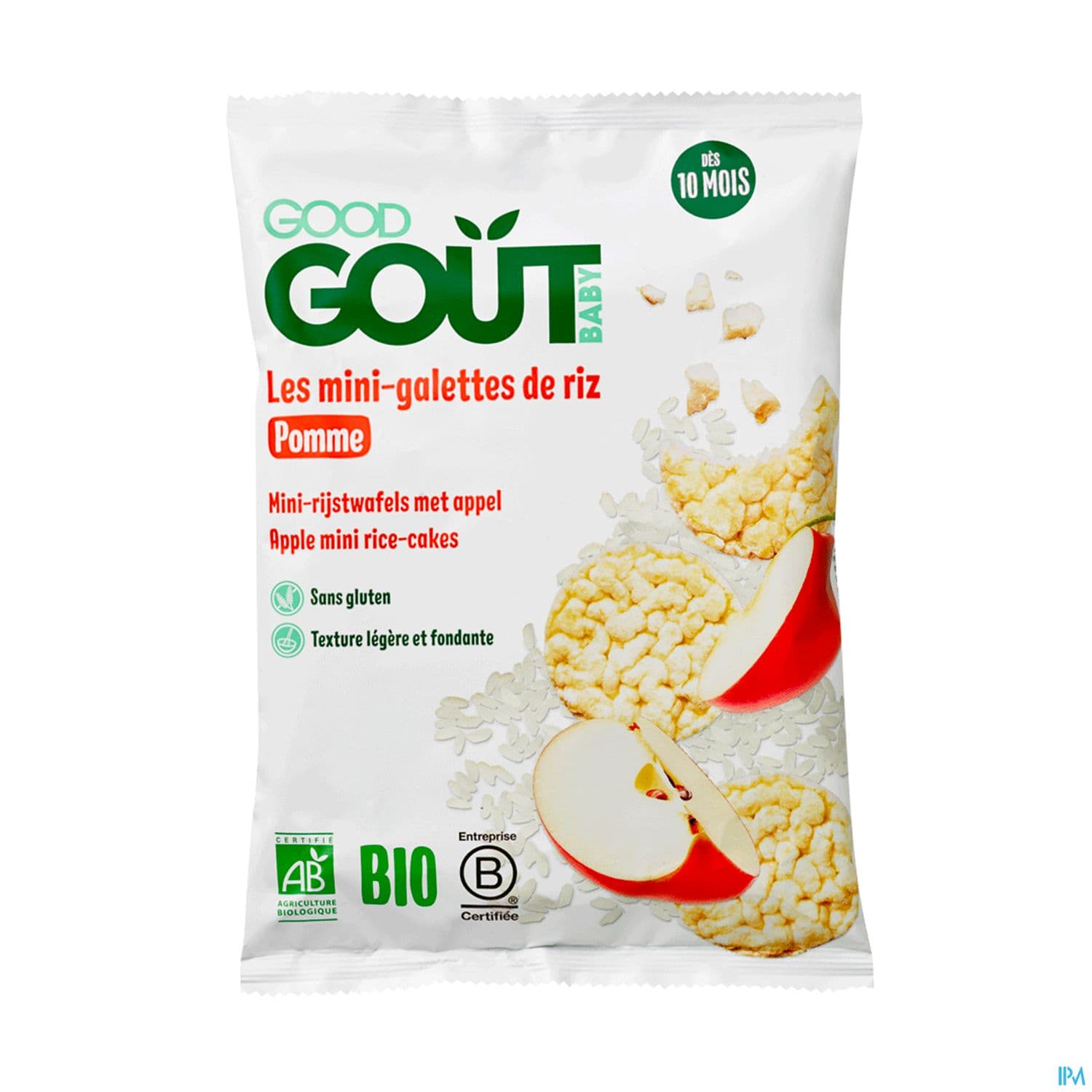 GOODGOUT MINI-GALET RIZ POMME 40G — Pharmacie Haussmann Laborde