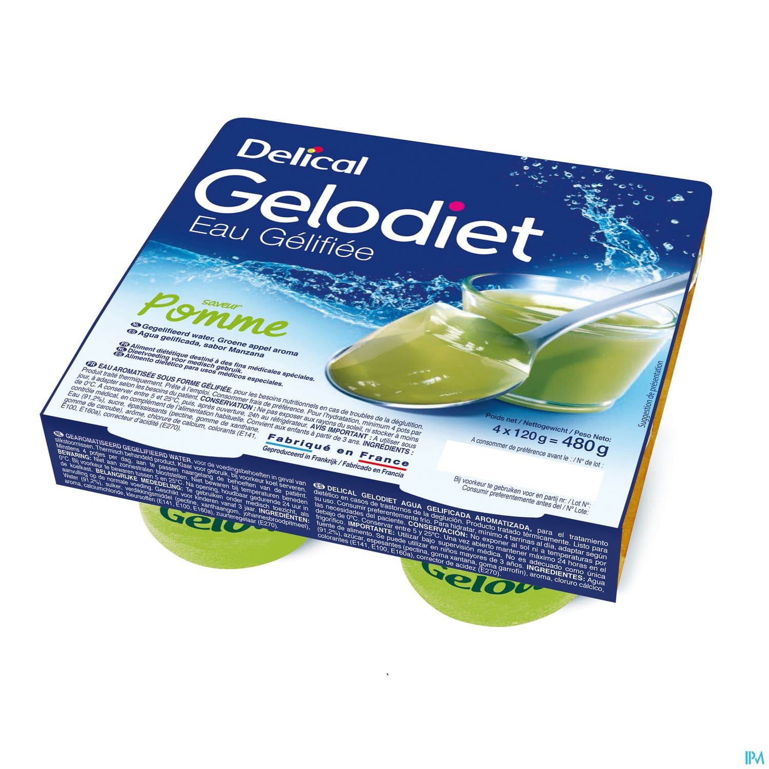 DELICAL GELODIET EAU GEL POMM120X4