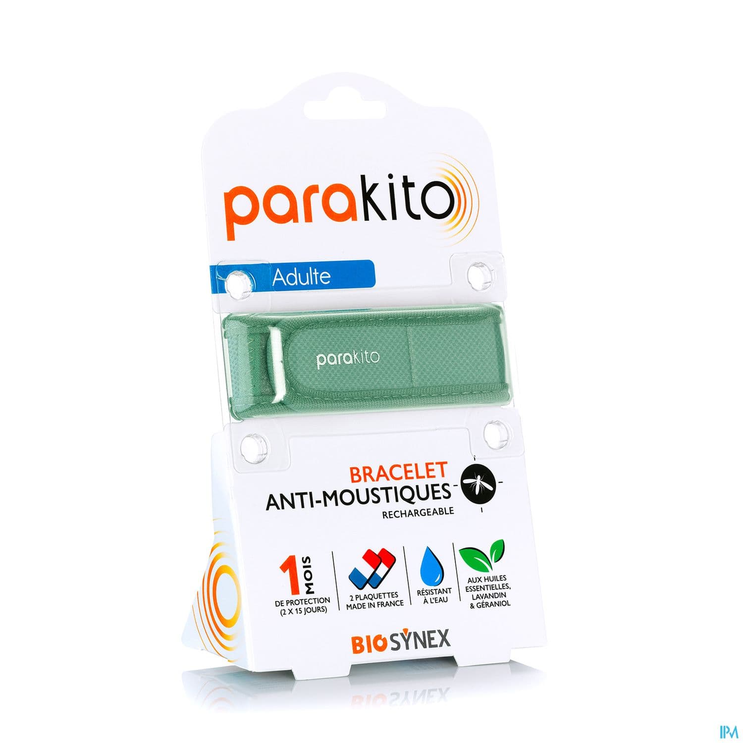 Parakito Bracelet Antimoustique Rechargeable Adulte Color Kaki