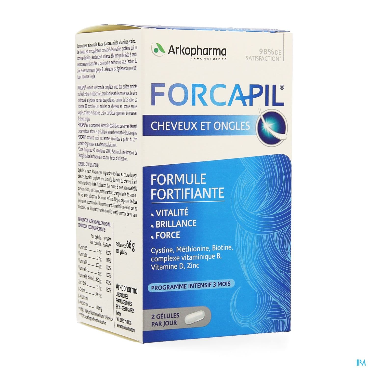 Forcapil Fortifiant Cheveux Et Ongles Gelule 180