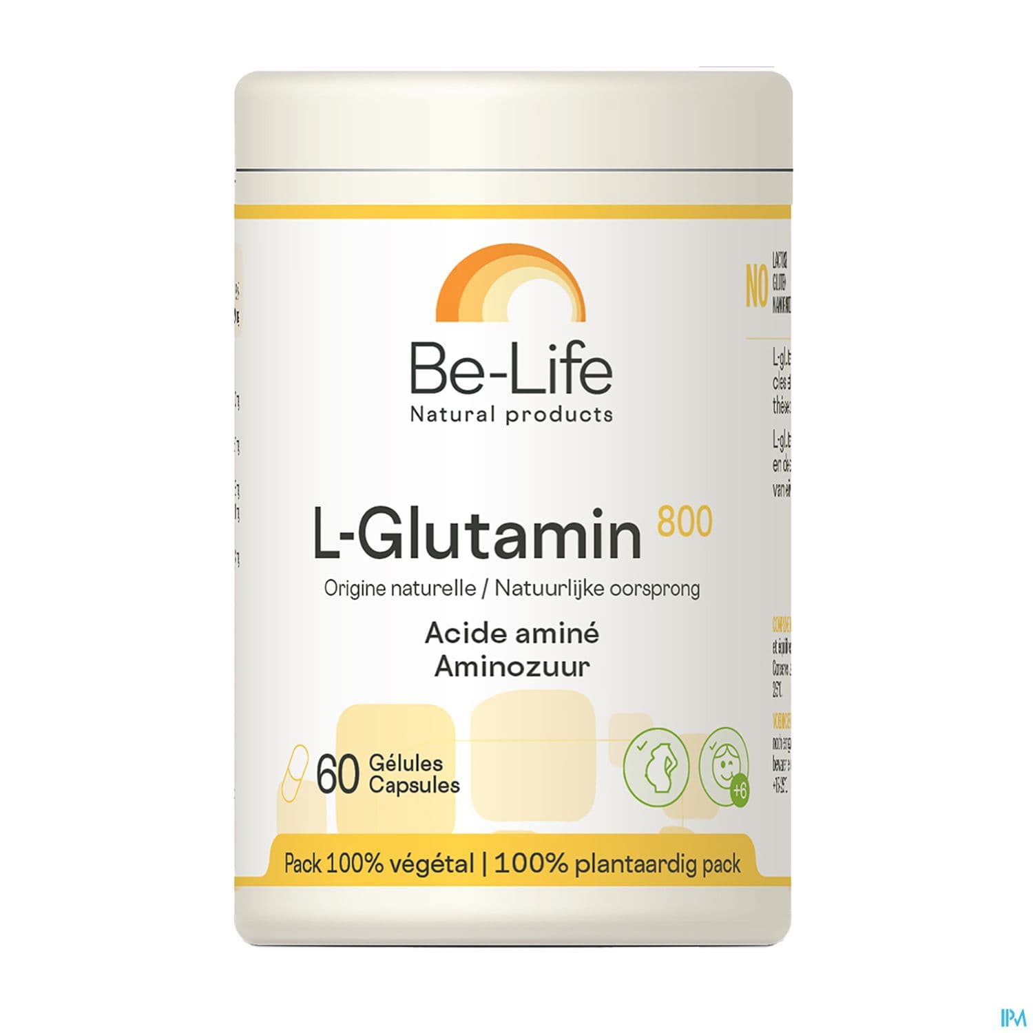 BE-LIFE L-GLUTAMIN 800 GELUL 60 — Pharmacie Apothical Carré Sénart