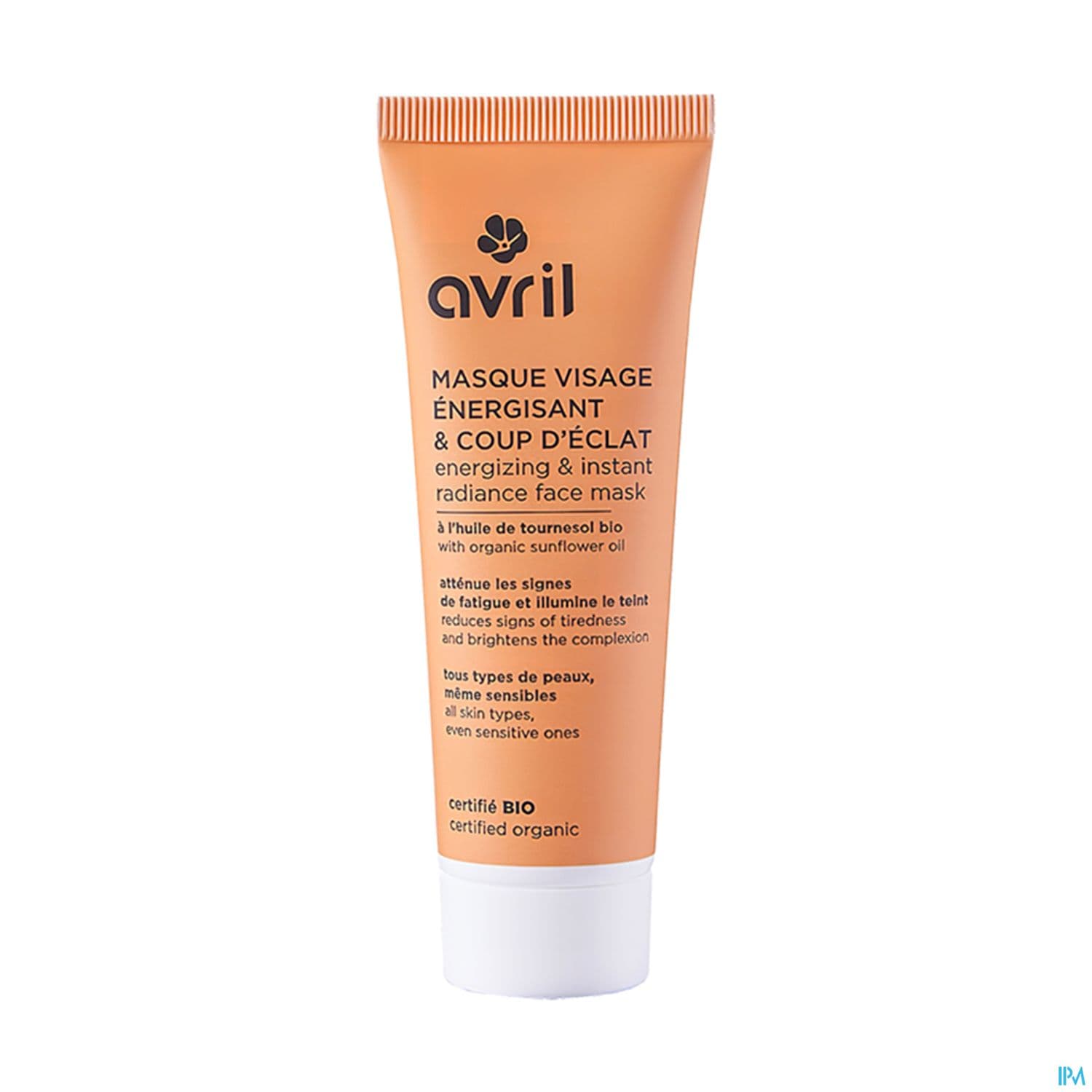 Avril Masque Visage Energisant Coup D'eclat Certifie Bio 50ml