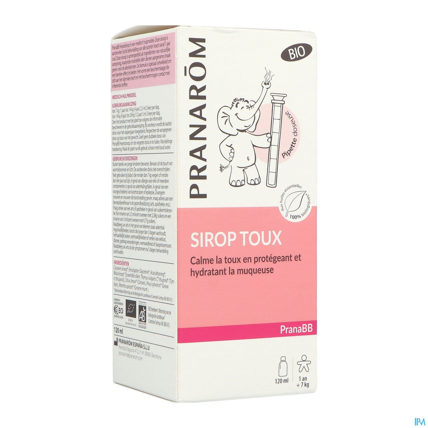 PRANAROM PRANABB SIROP TX 120ML — Pharmacie Centrale - Domène