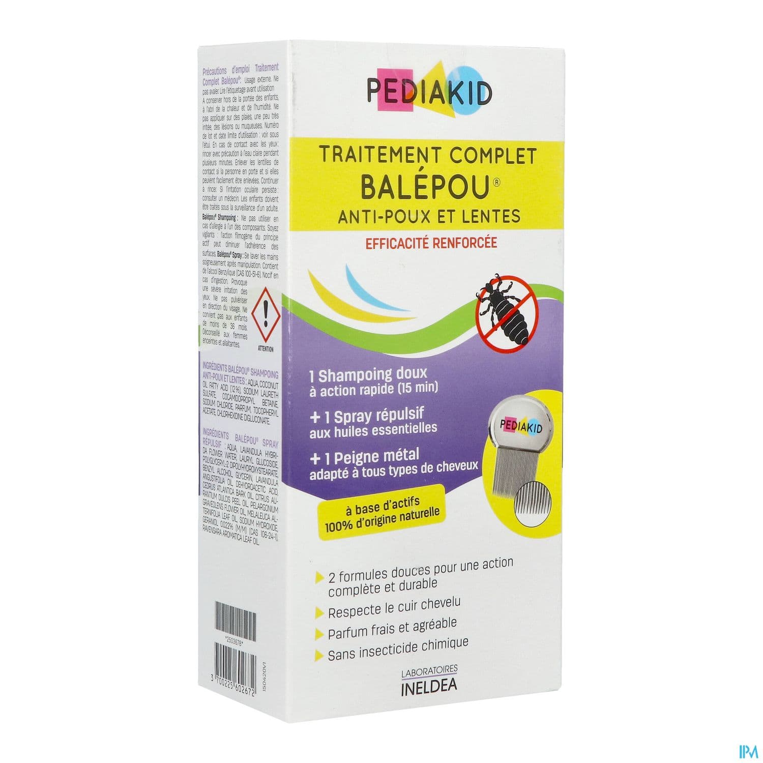 Ineldea Pediakid Balepou Solution 100ml + Shamp 200ml +pei