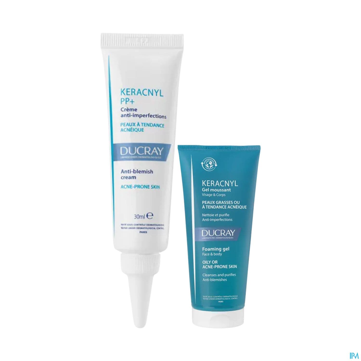 Ducray Keracnyl Pp+ Creme Apaisante Antimperfections 30ml + Keracnyl Gel Moussant 40ml Offert — Pharmacie Carnot