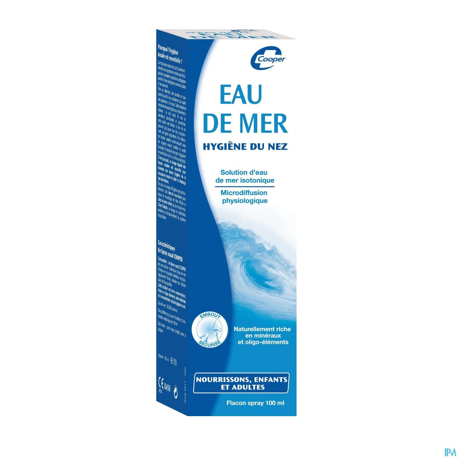 EAU DE MER COOPER SPR NASAL 100ML — Pharmacie Arc saint-mandé