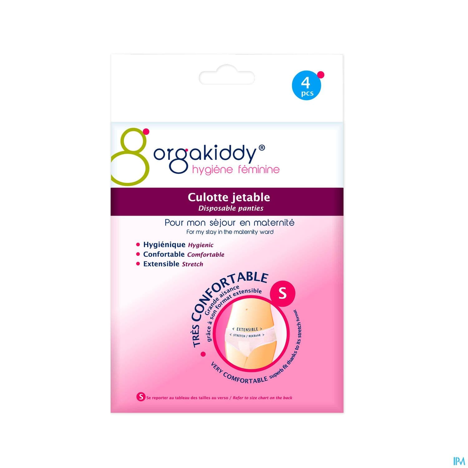 Orgakiddy Hygiene Feminine Culotte Maternite Jetable Small X4
